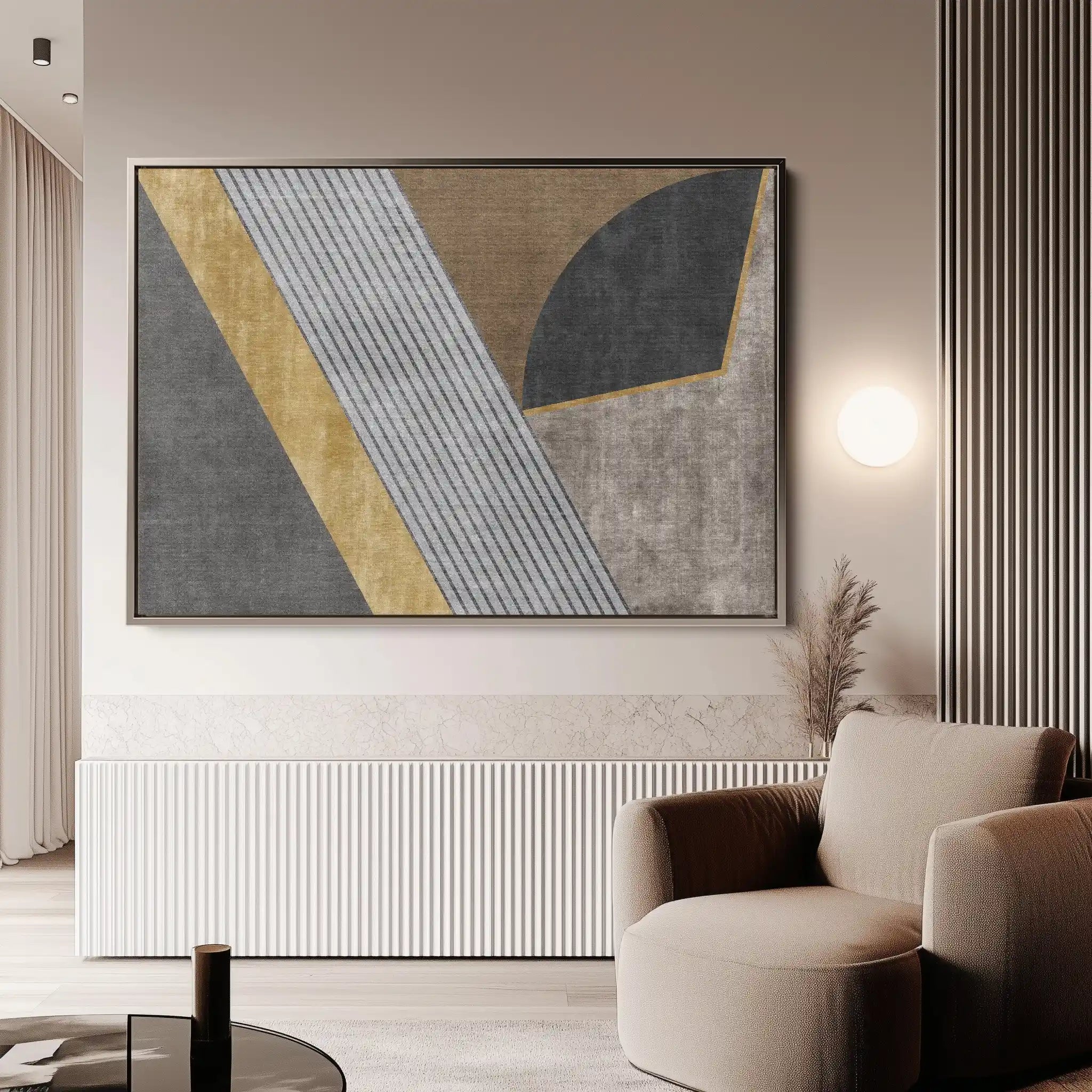 Abstract 008 Canvas Art 60 x 40 cm / Black