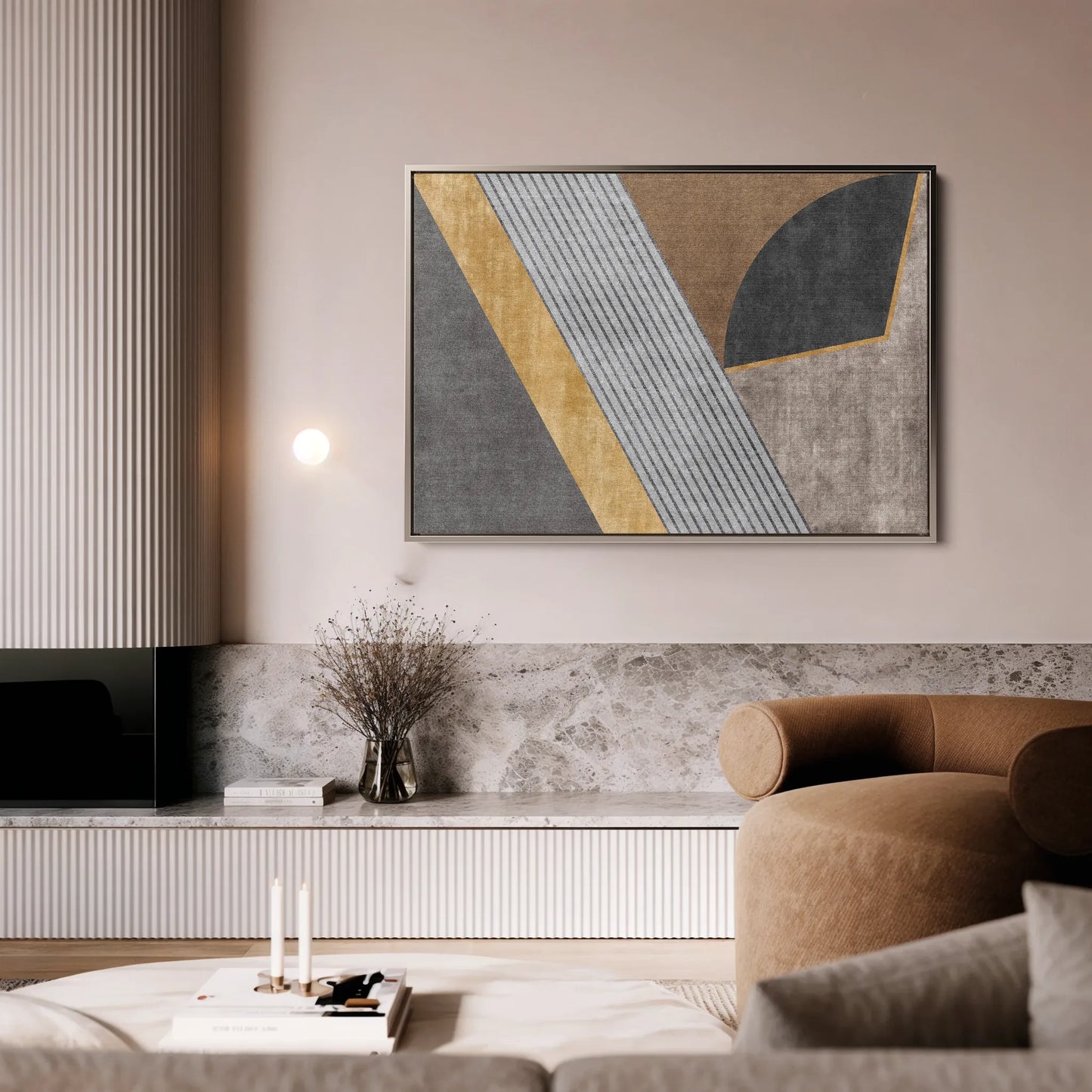 Abstract Canvas Wall Art WAD008-A 90 x 60 cm / Stretched on hidden frame