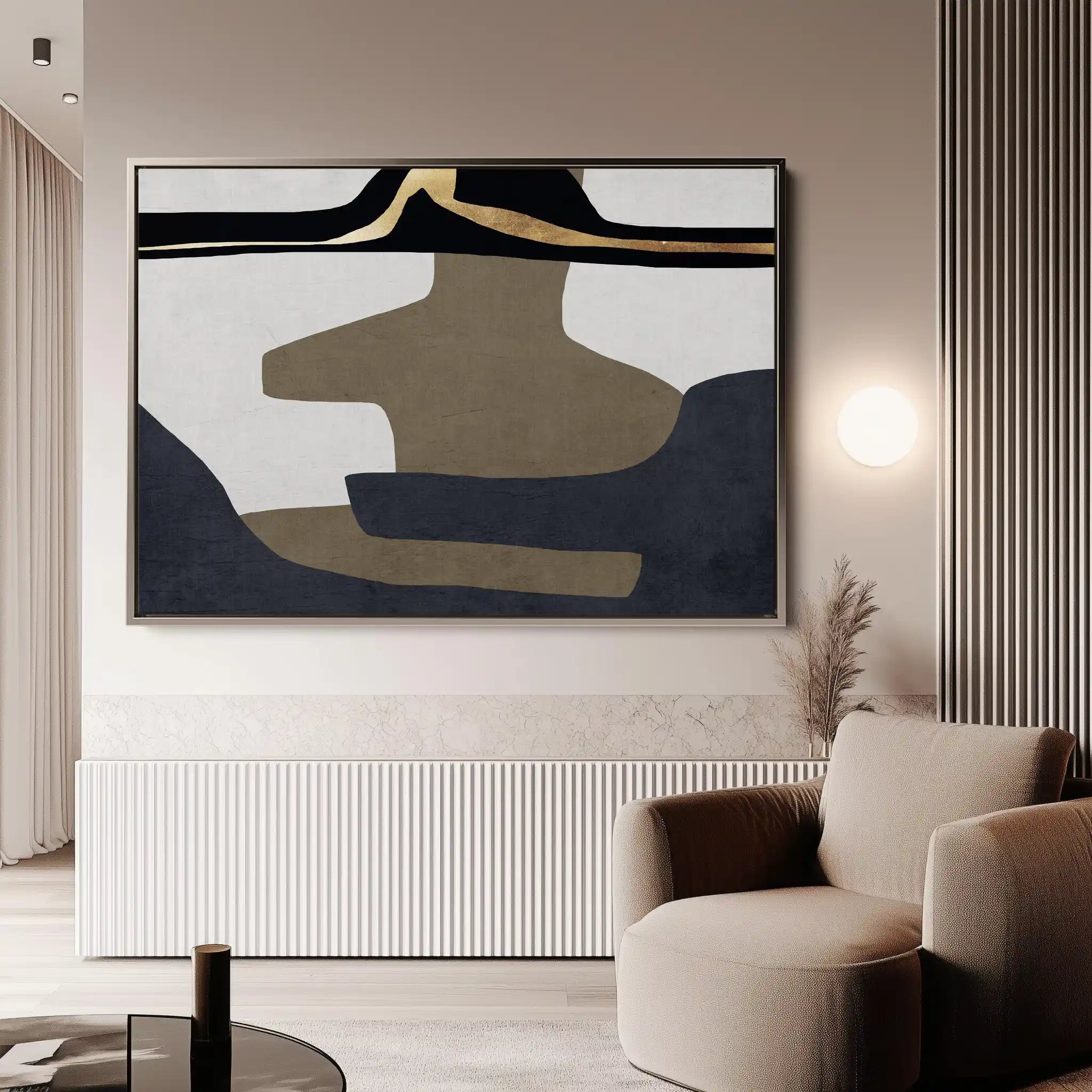 Boho 008 Canvas Art 60 x 40 cm / Black