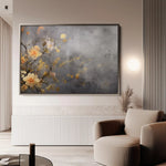 Floral 008 Canvas Art 60 x 40 cm / Black