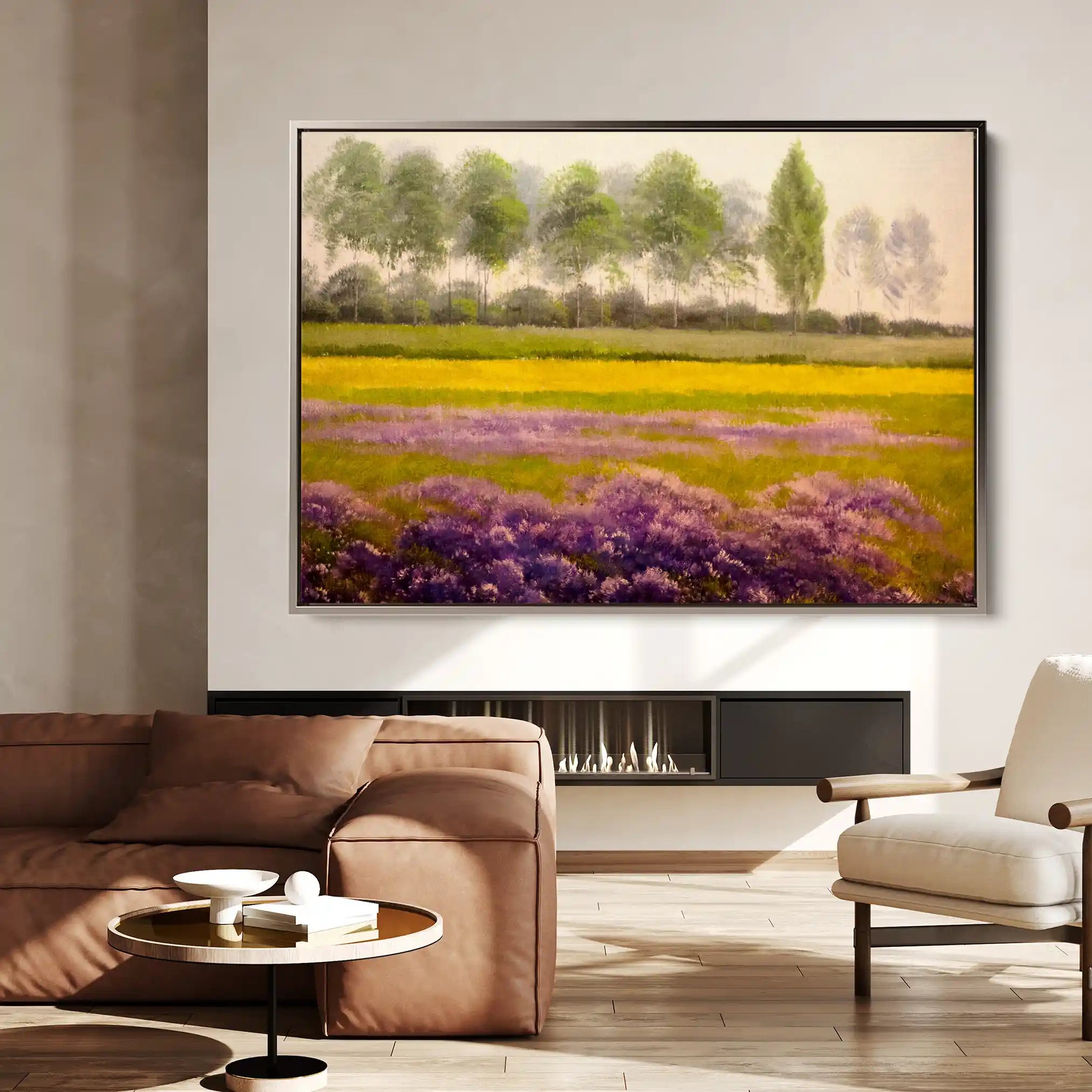 Landscape 008 Canvas Art 60 x 40 cm / Black
