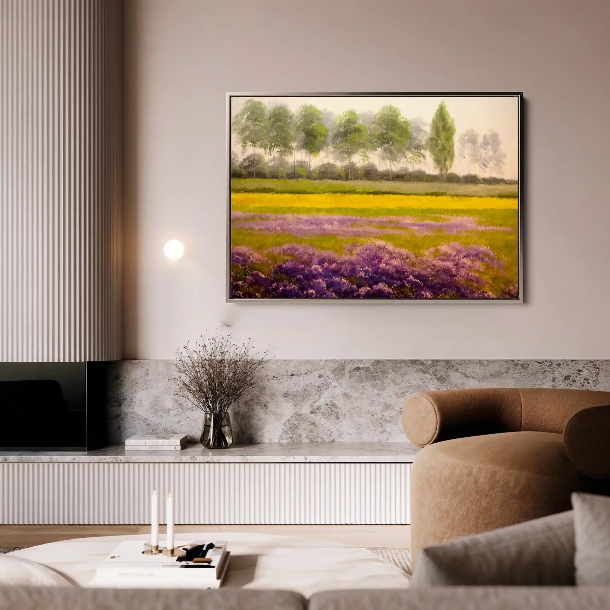 Landscape 008 Canvas Art 60 x 40 cm / Black