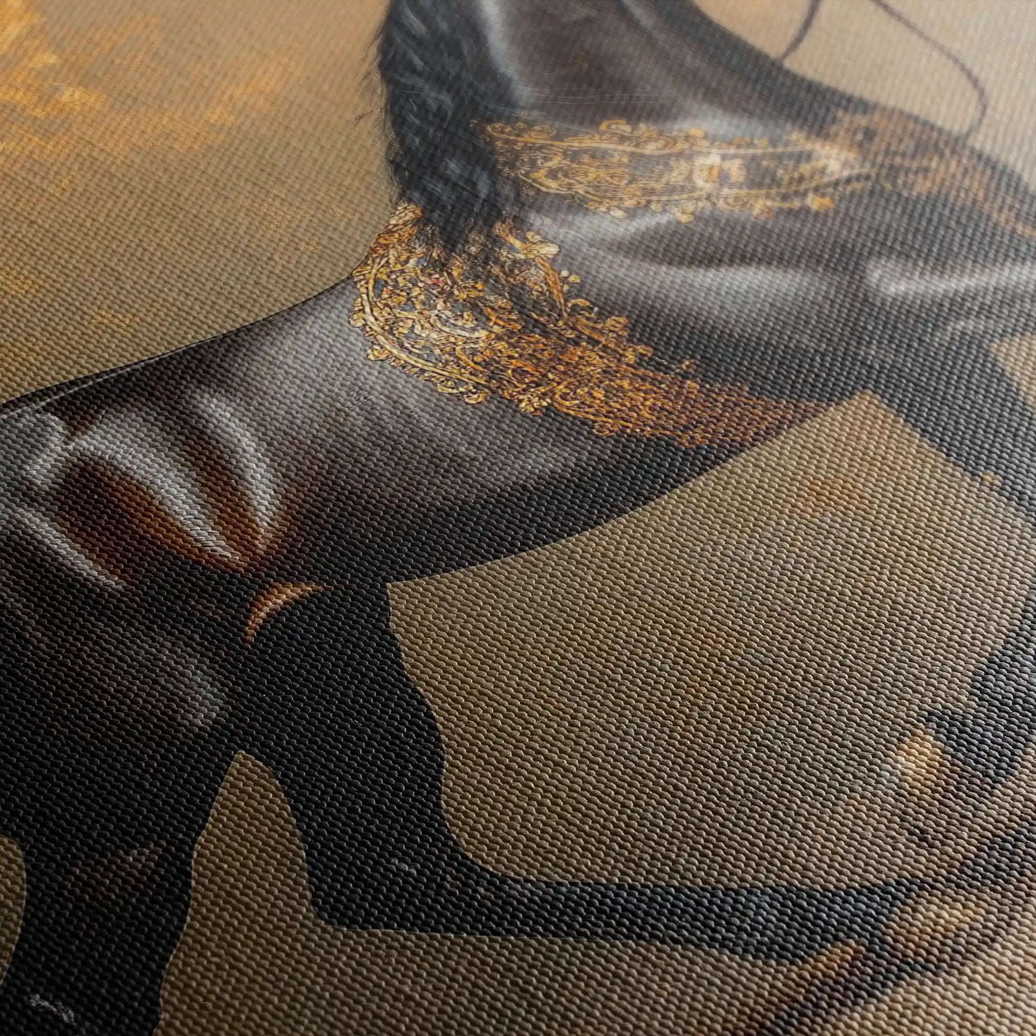 Horses 009 Canvas Art 60 x 40 cm / Black