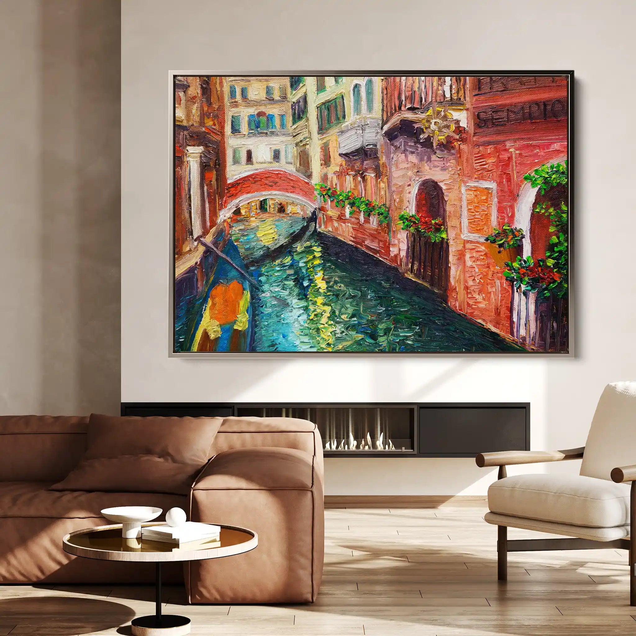 Landscape 009 Canvas Art 60 x 40 cm / Black
