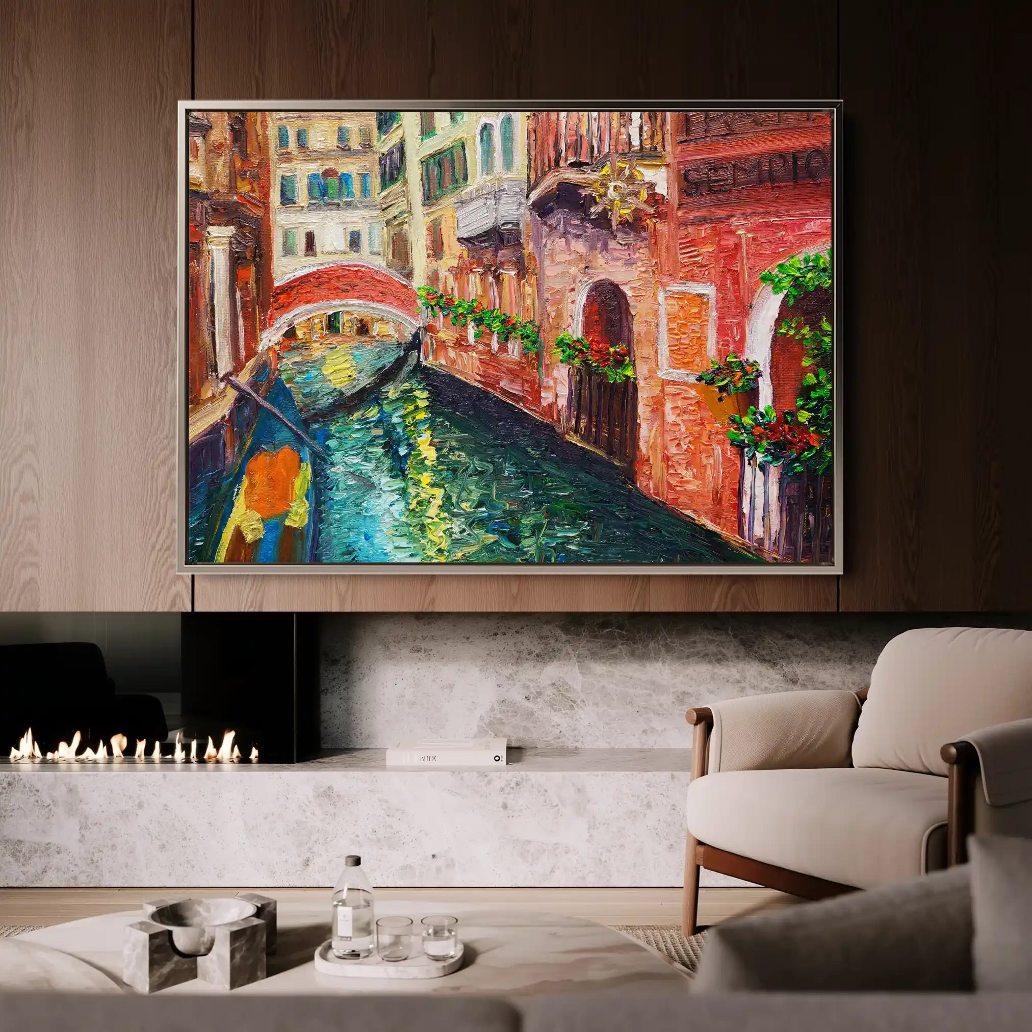 Landscape 009 Canvas Art 60 x 40 cm / Black