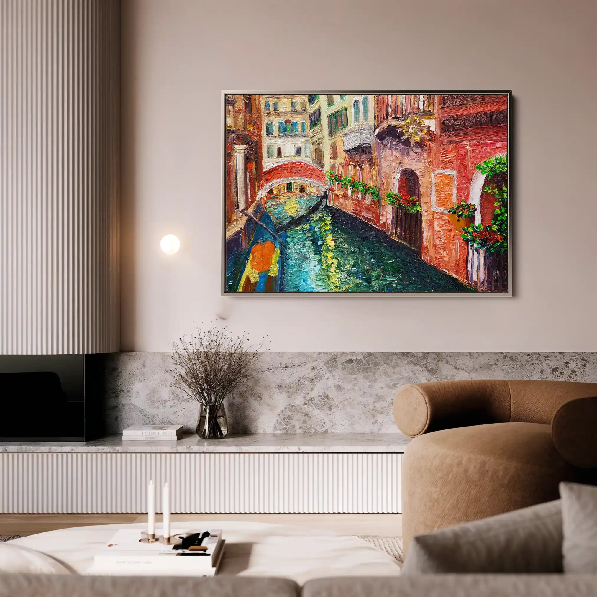 Landscape 009 Canvas Art 60 x 40 cm / Black