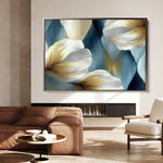 Floral 010 Canvas Art 60 x 40 cm / Black