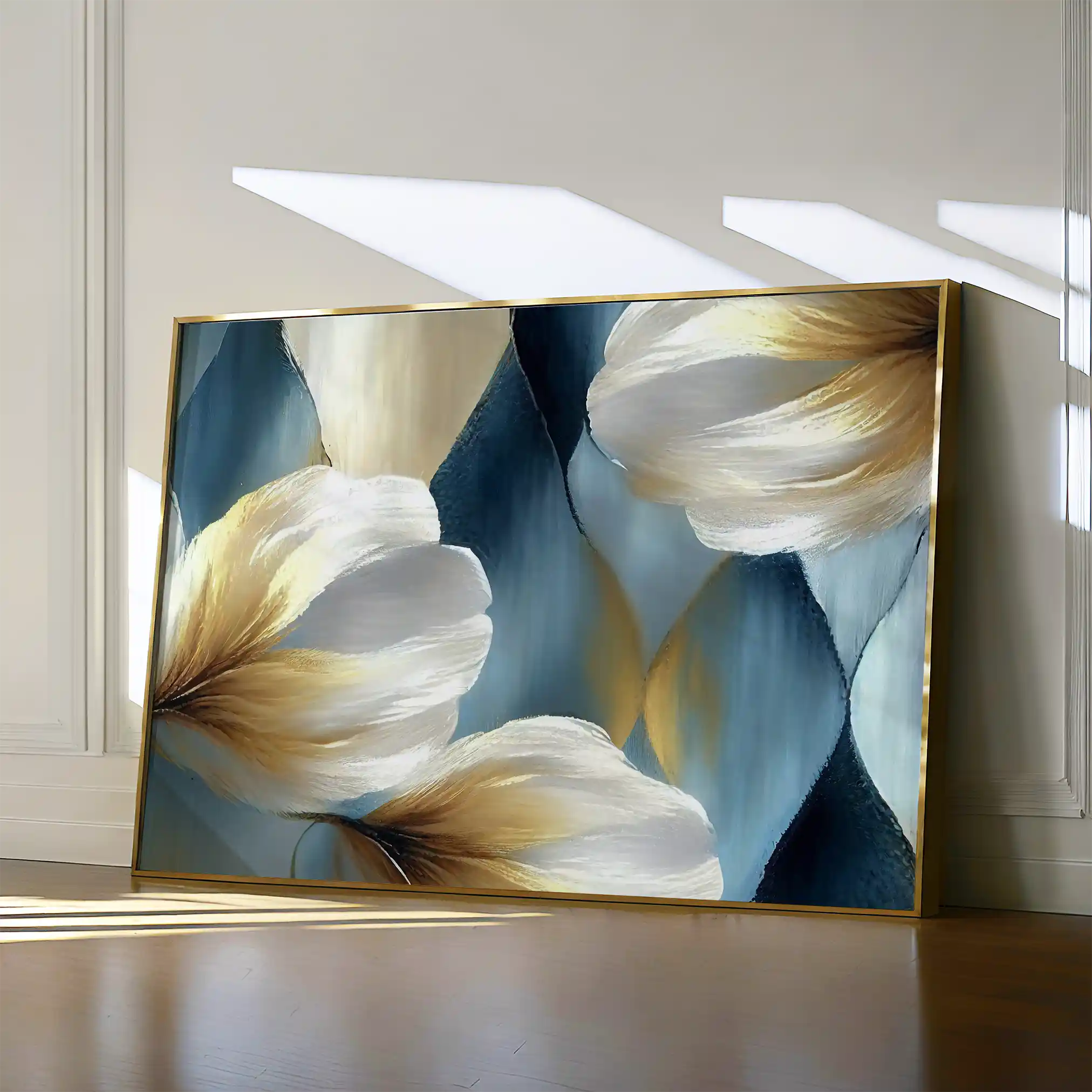 Floral 010 Canvas Art 60 x 40 cm / Black