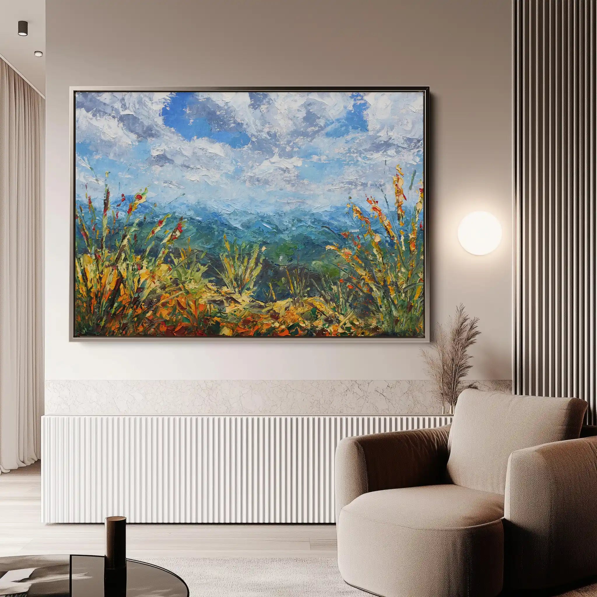 Landscape 010 Canvas Art 60 x 40 cm / Black