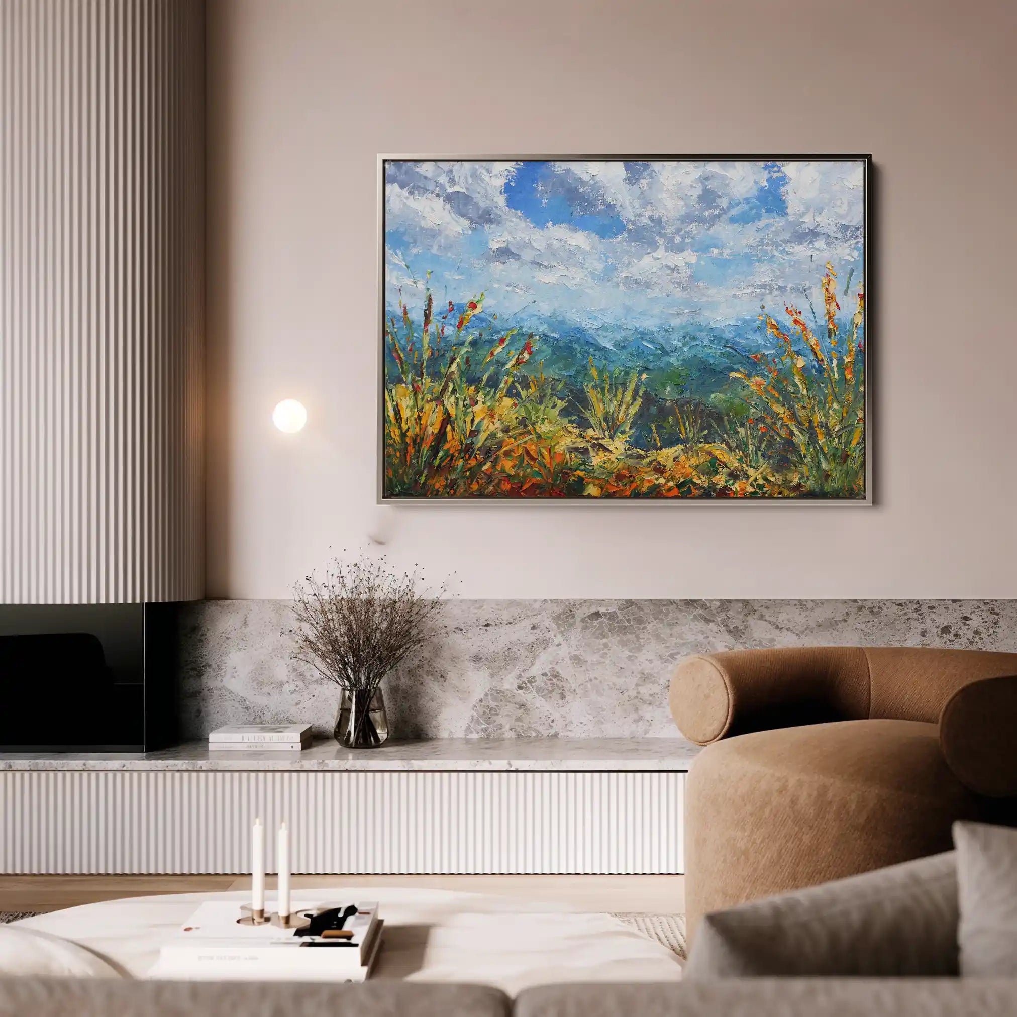Landscape 010 Canvas Art 60 x 40 cm / Black