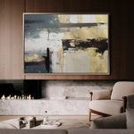 Abstract 011 Canvas Art 60 x 40 cm / Black