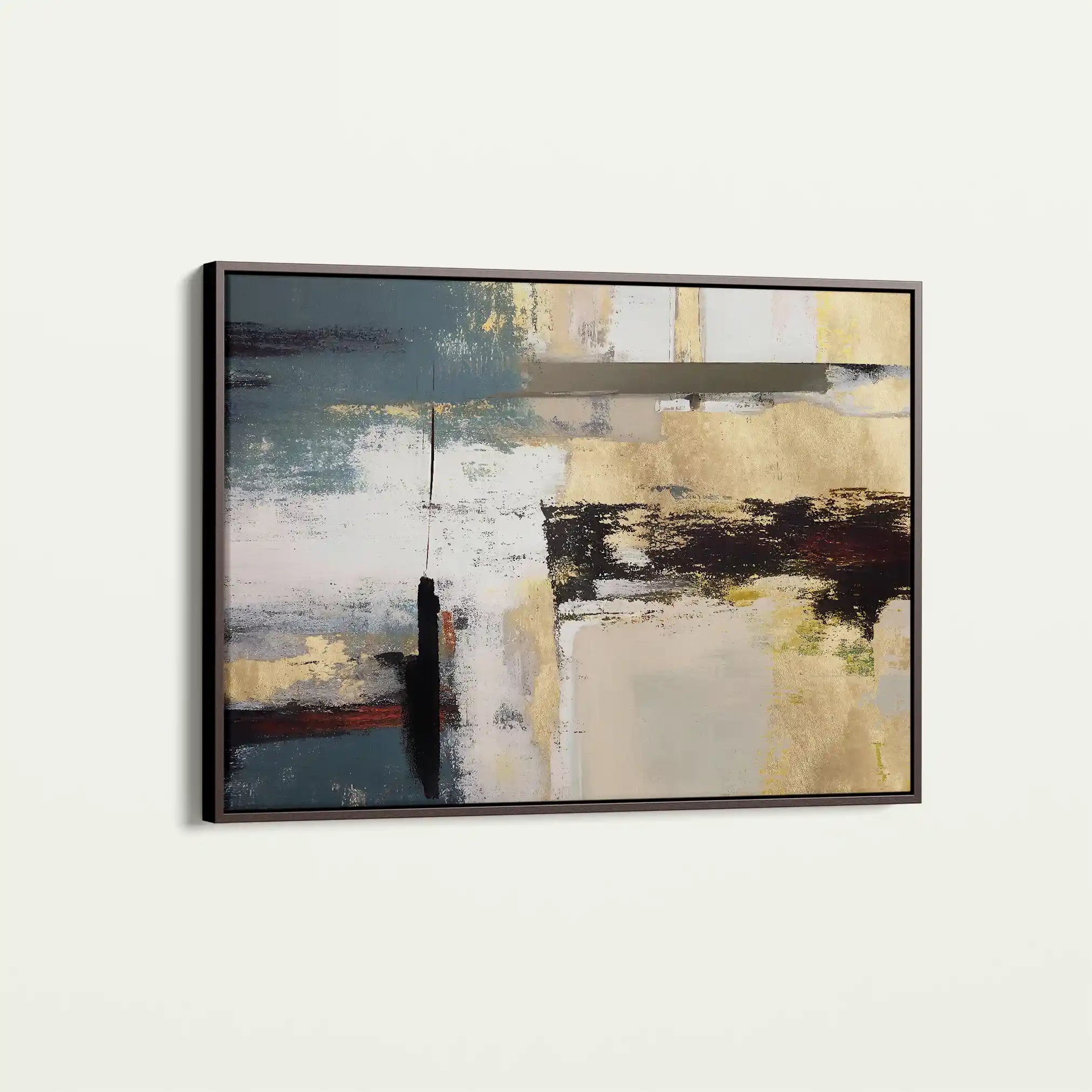 Abstract 011 Canvas Art 60 x 40 cm / Black