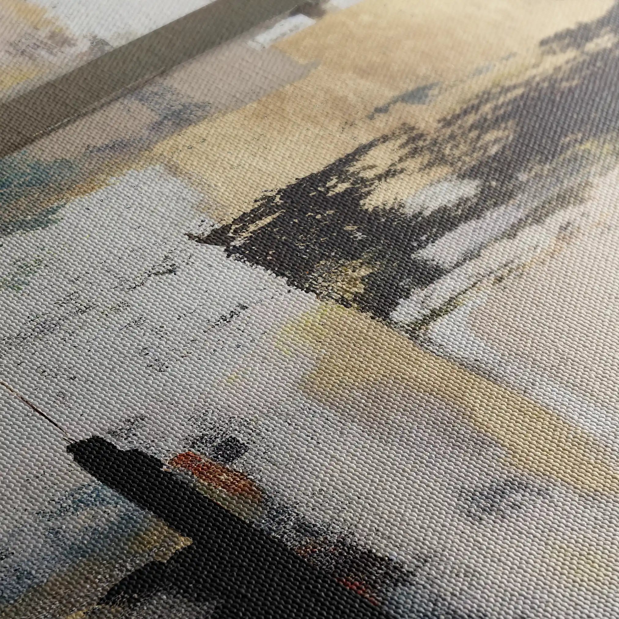 Abstract 011 Canvas Art 60 x 40 cm / Black