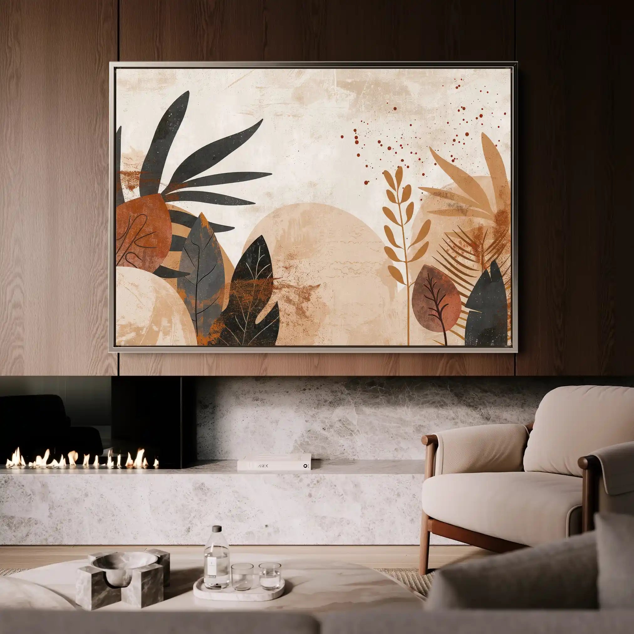 Boho 011 Canvas Art 60 x 40 cm / Black
