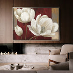 Floral 011 Canvas Art 60 x 40 cm / Black
