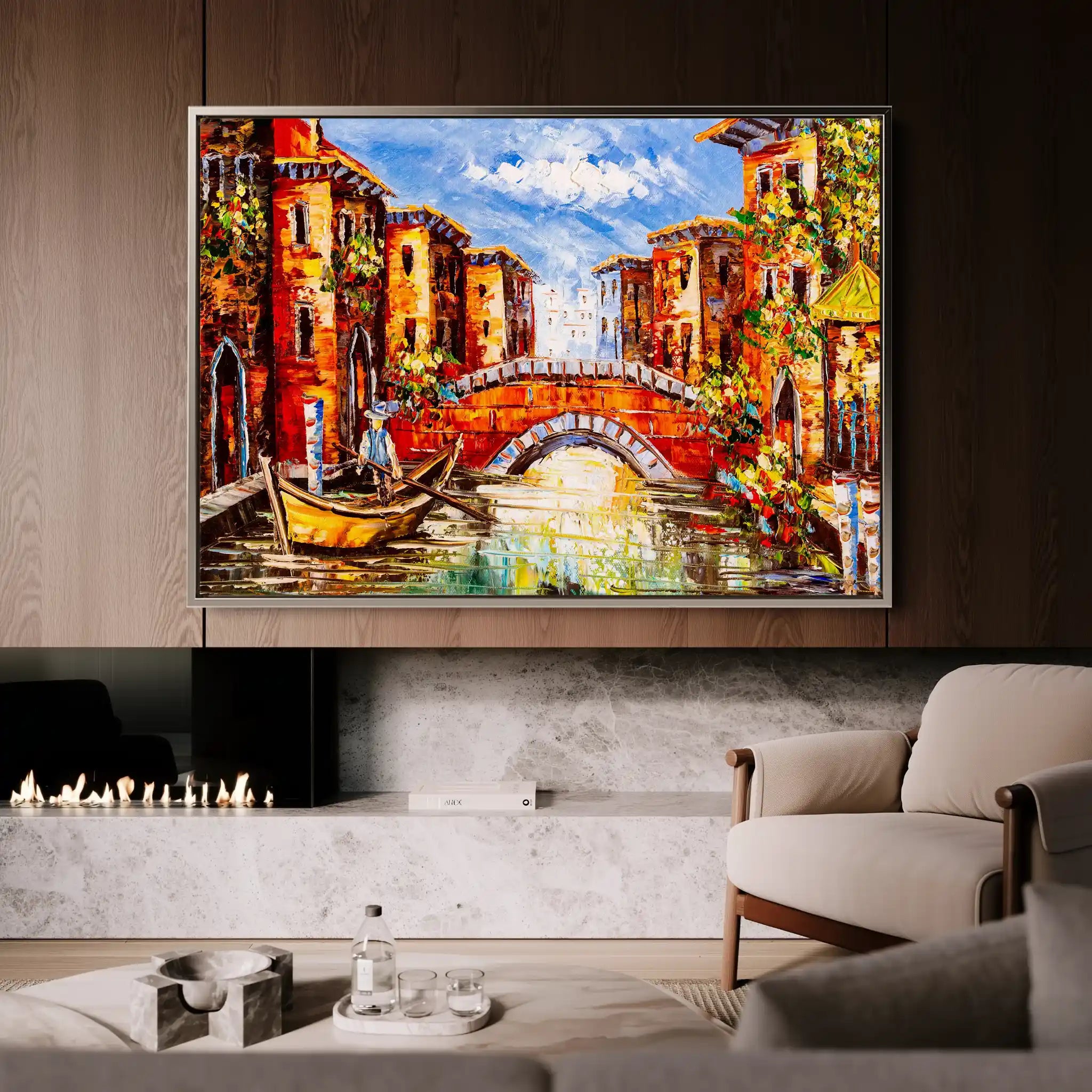 Landscape 011 Canvas Art 60 x 40 cm / Black
