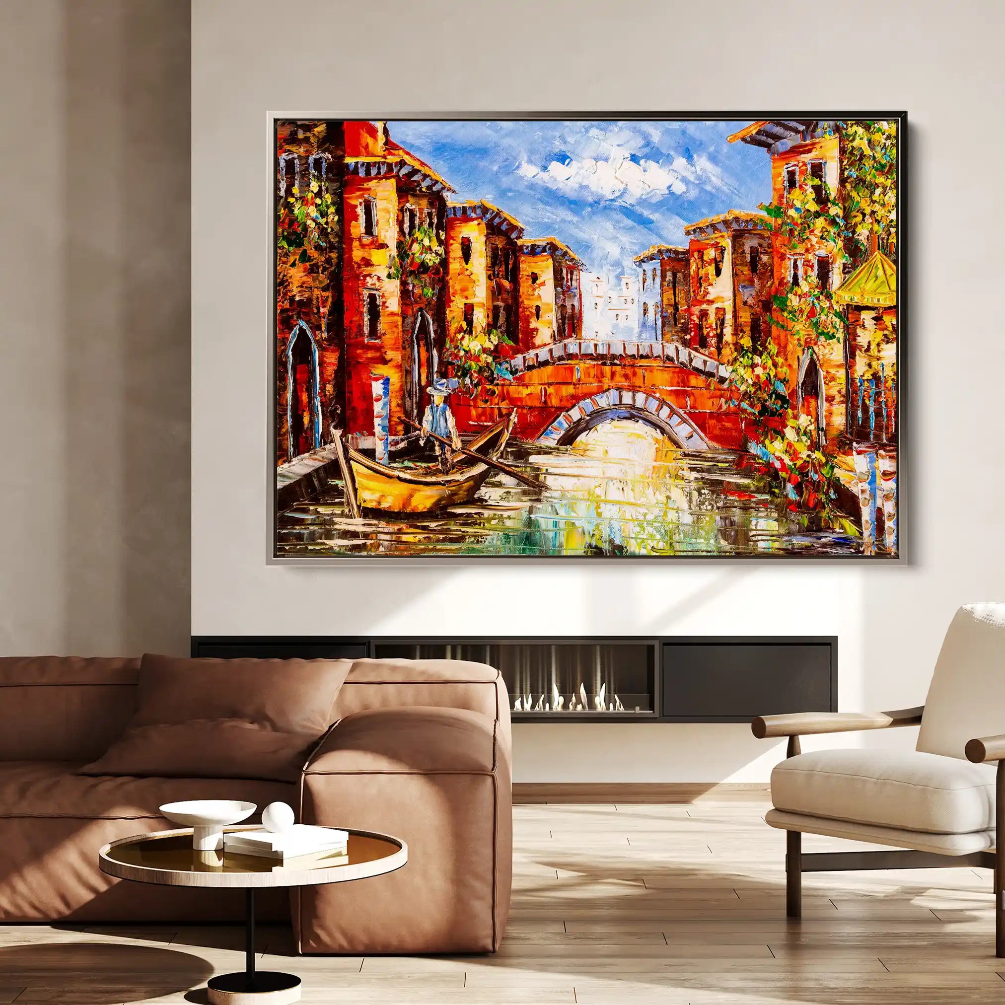 Landscape 011 Canvas Art 60 x 40 cm / Black