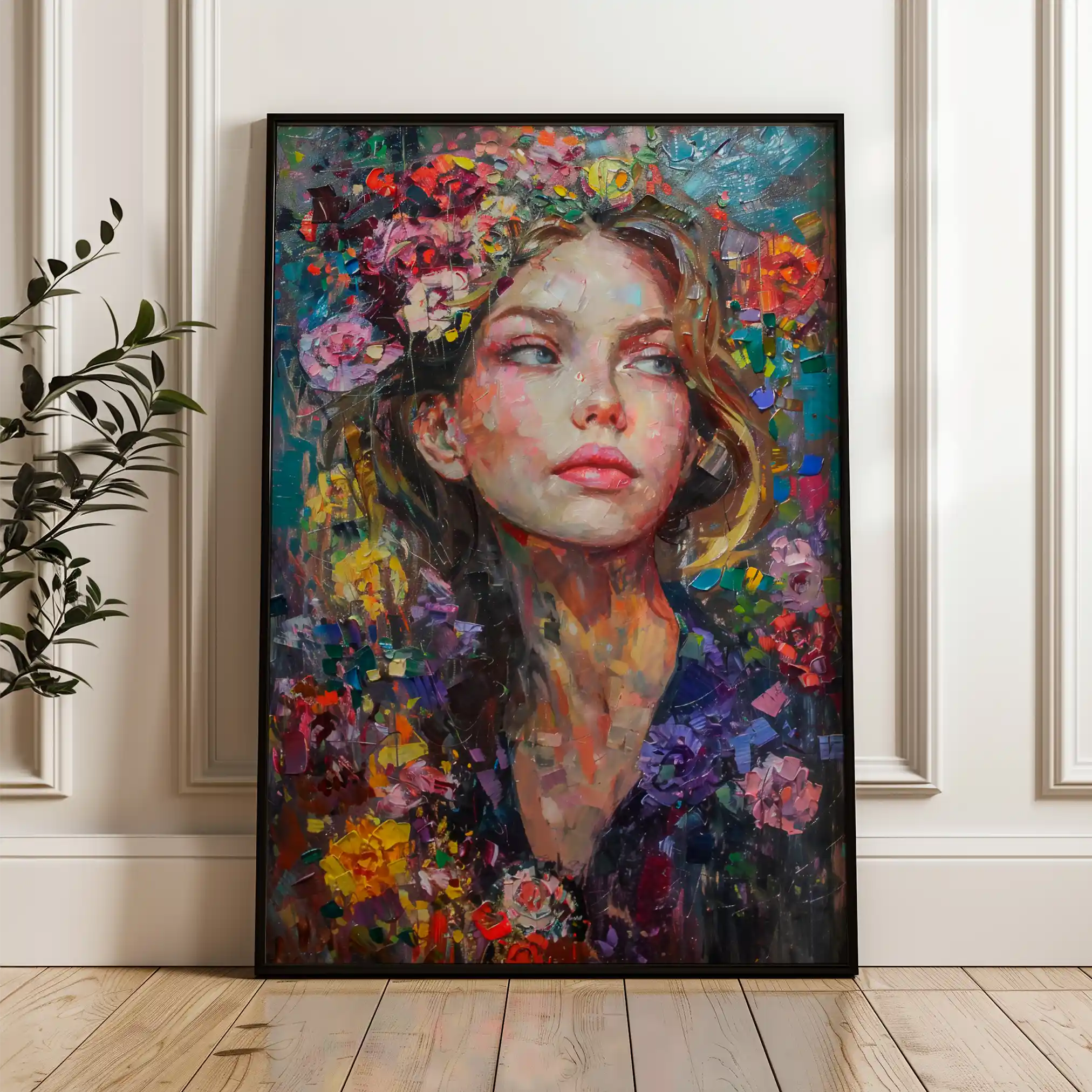 Portrait 011 Canvas Art 60 x 40 cm / Black