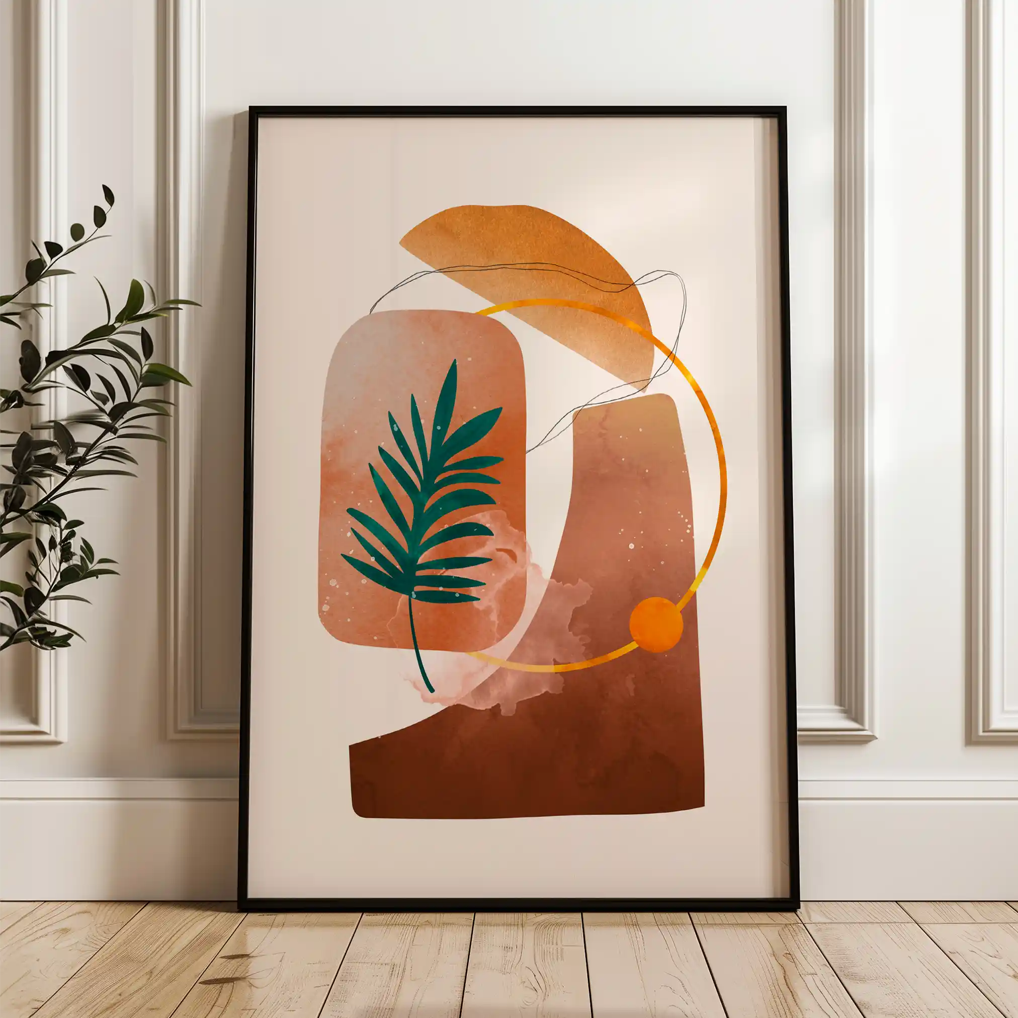 Boho 012 Canvas Art 60 x 40 cm / Black