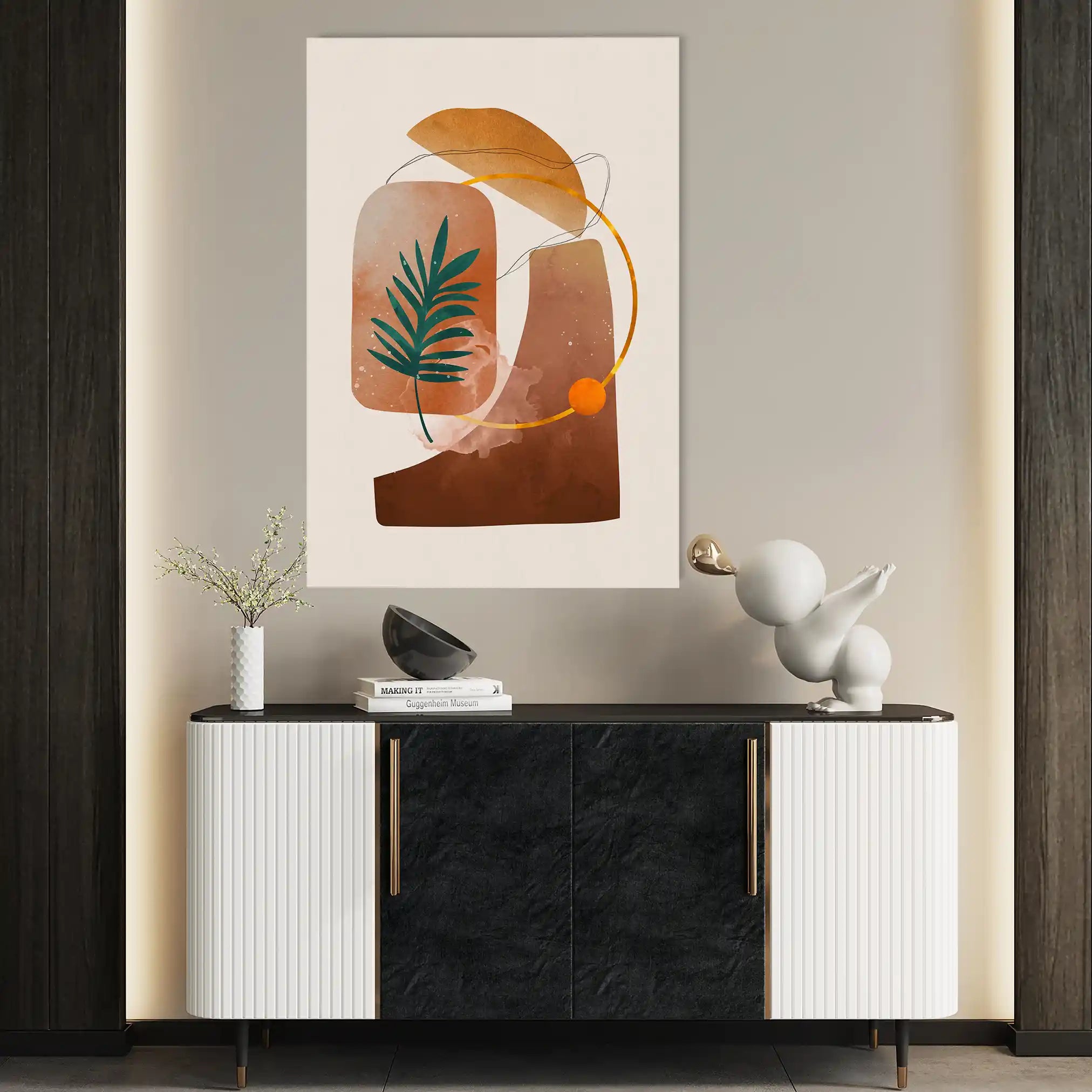 Boho 012 Canvas Art 60 x 40 cm / Black