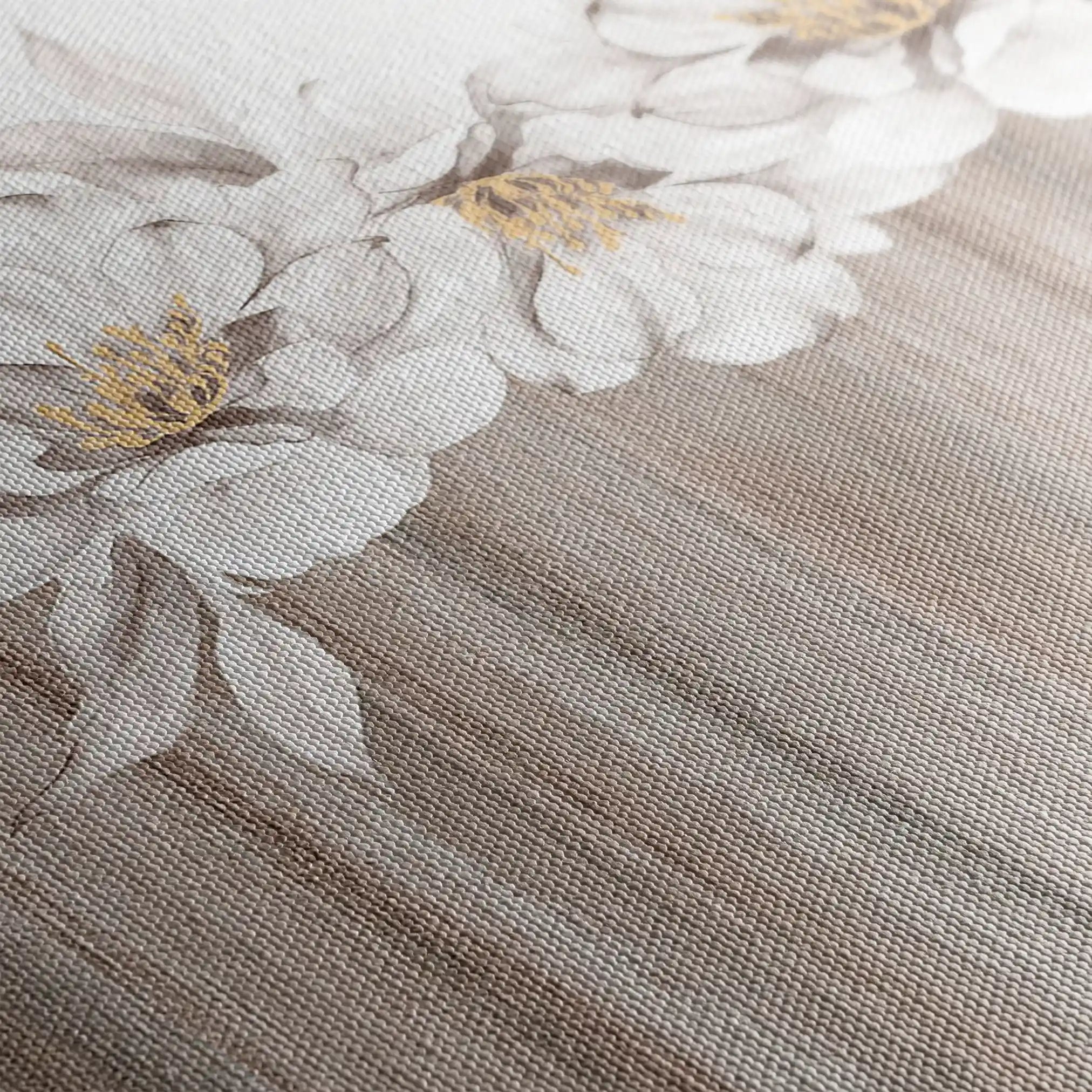 Floral 012 Canvas Art 60 x 40 cm / Black