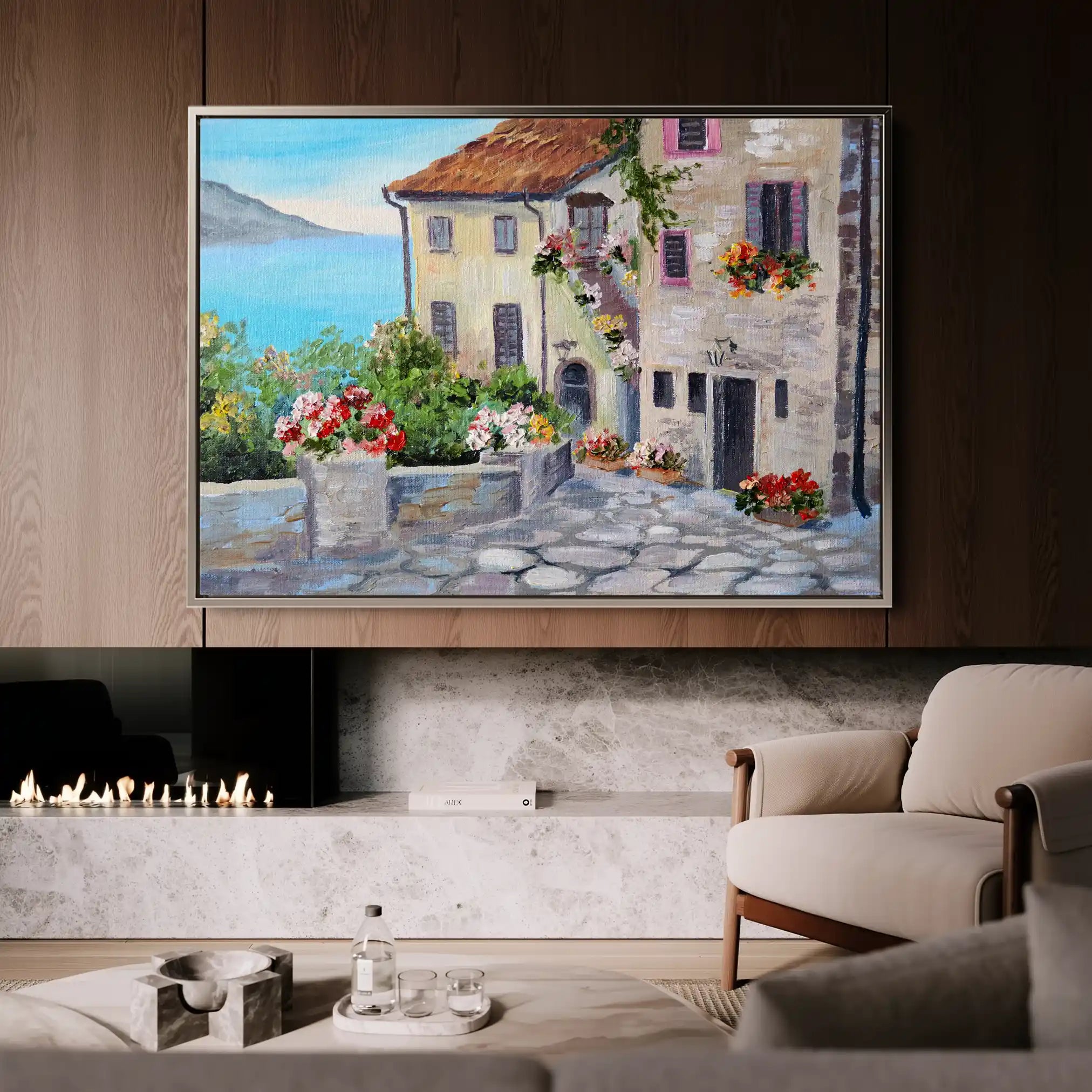 Landscape 012 Canvas Art 60 x 40 cm / Black