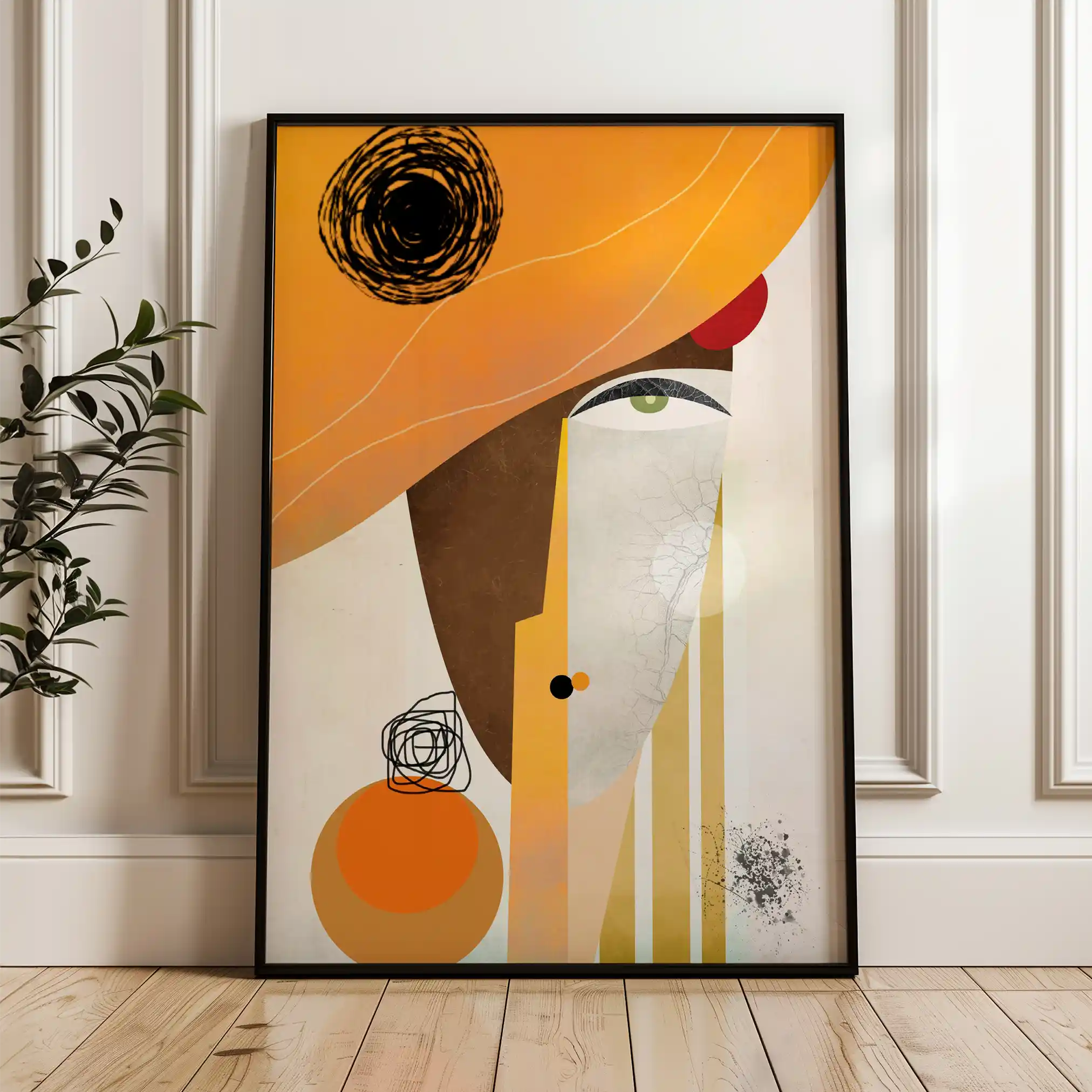 Portrait 012 Canvas Art 60 x 40 cm / Black