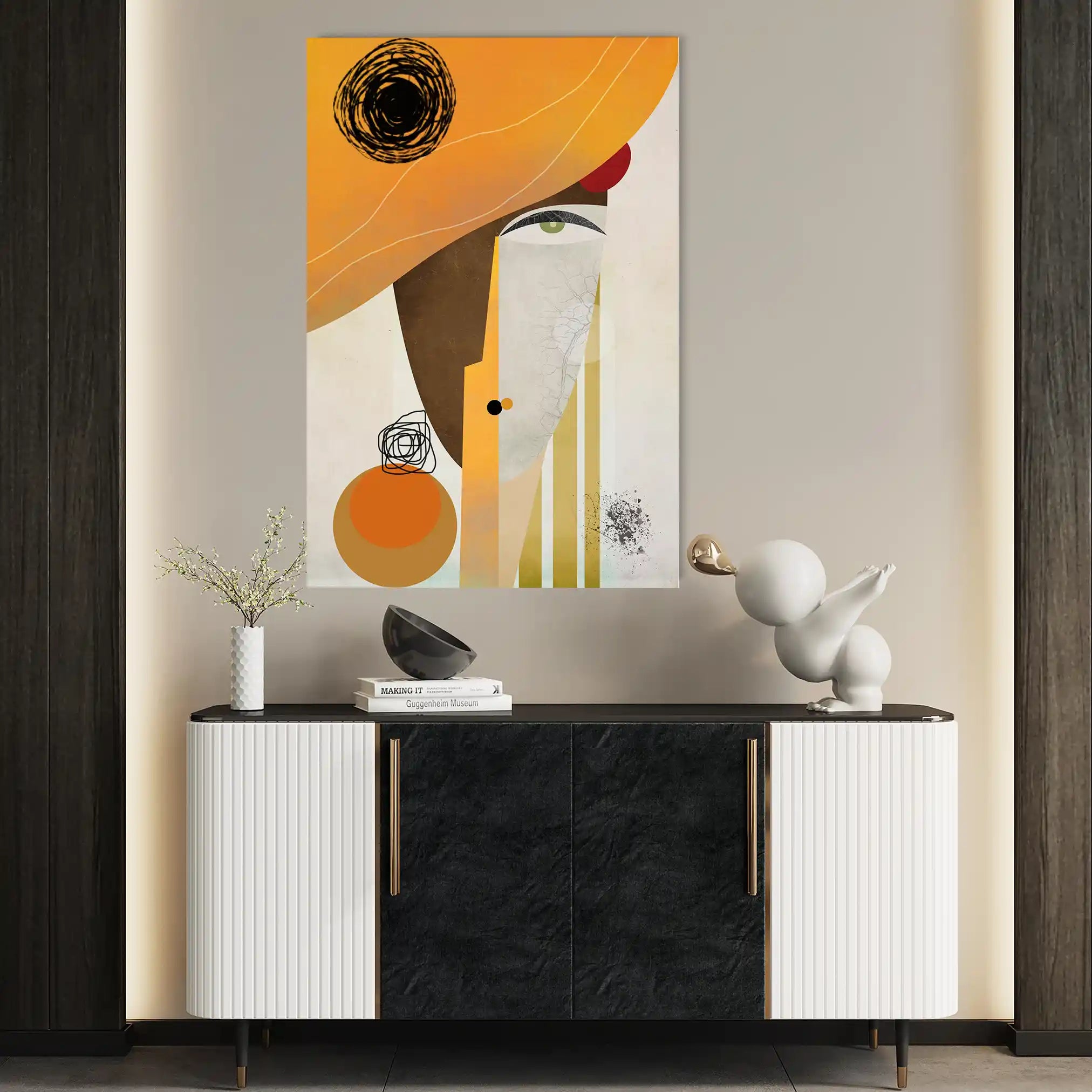 Portrait 012 Canvas Art 60 x 40 cm / Black