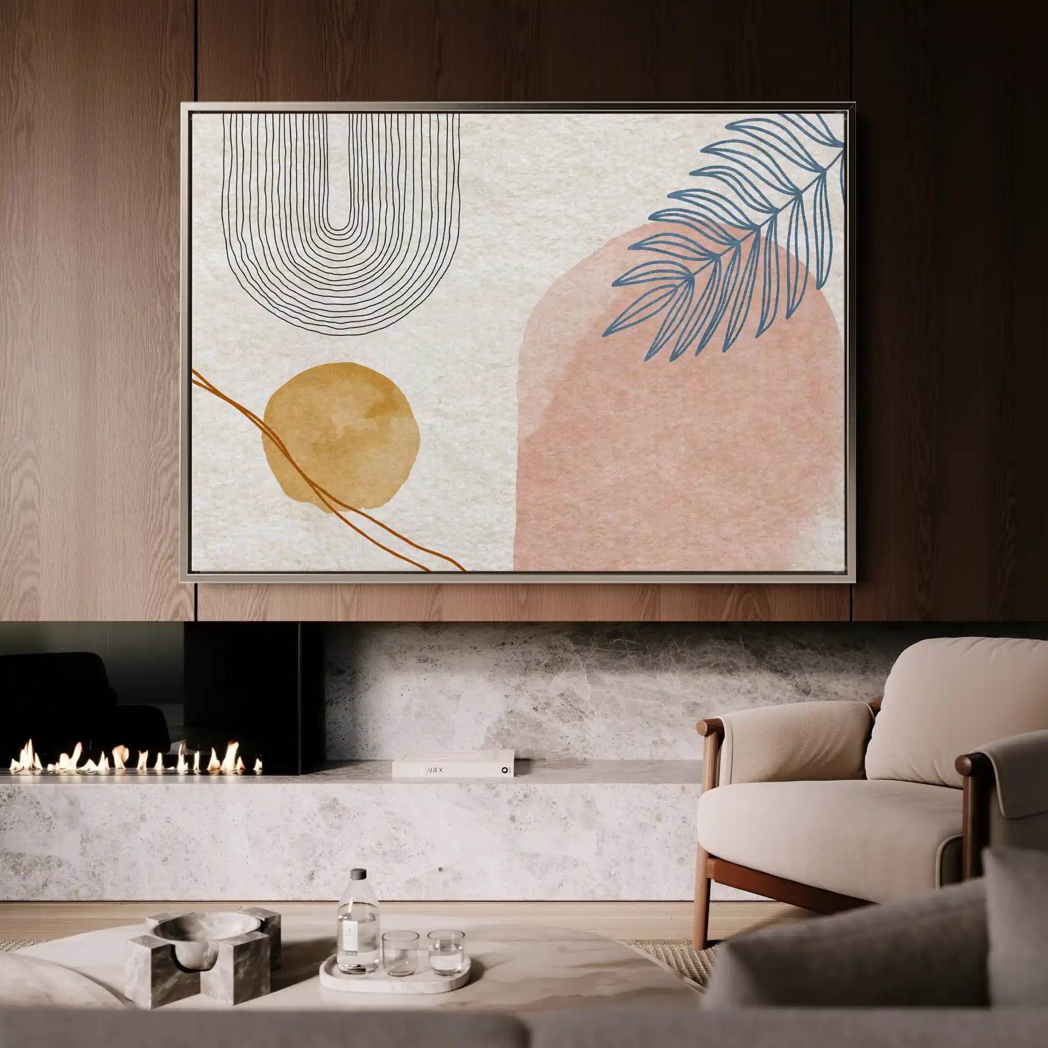 Boho 013 Canvas Art 60 x 40 cm / Black