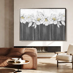 Floral 013 Canvas Art 60 x 40 cm / Black