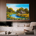 Landscape 013 Canvas Art 60 x 40 cm / Black