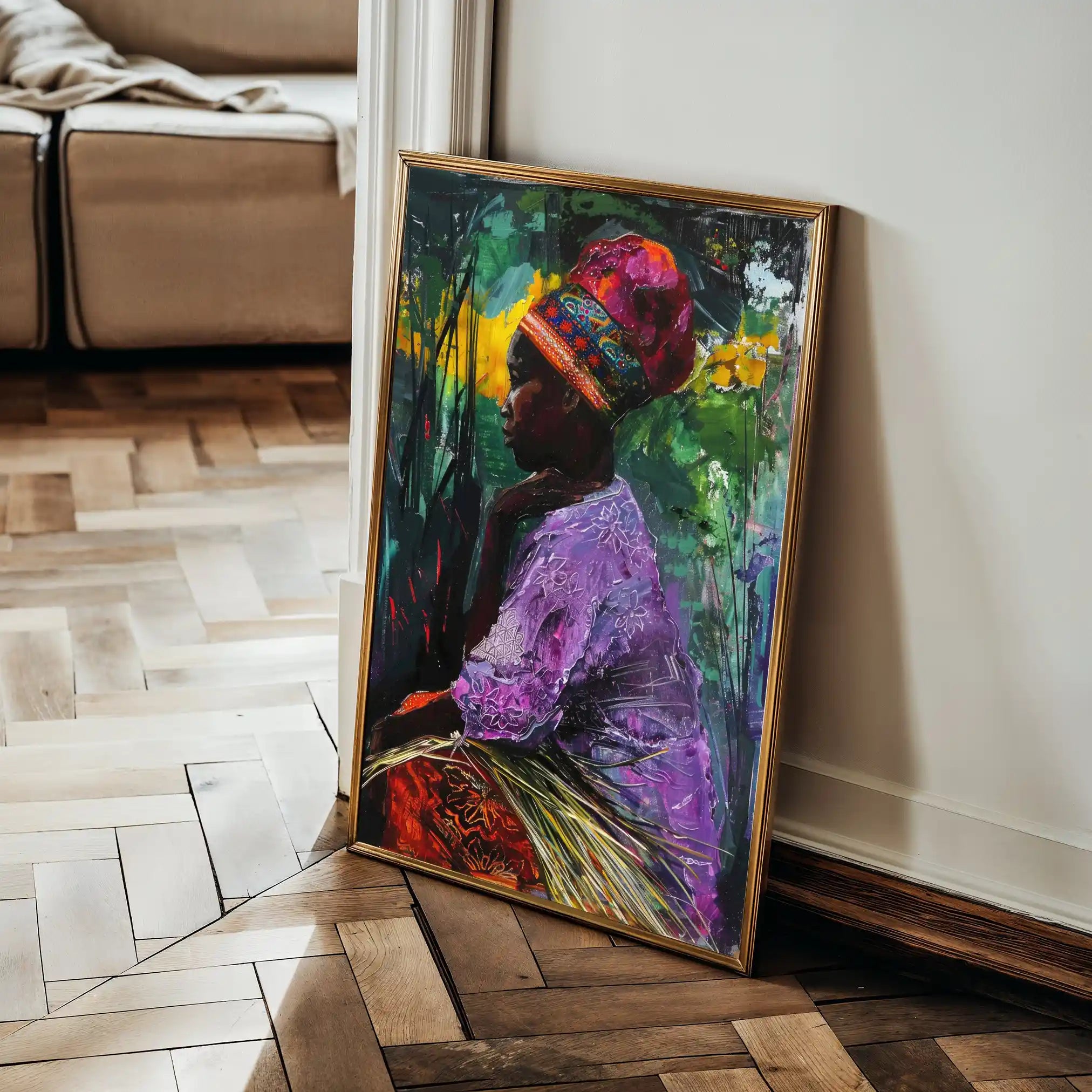 Portrait 013 Canvas Art 60 x 40 cm / Black