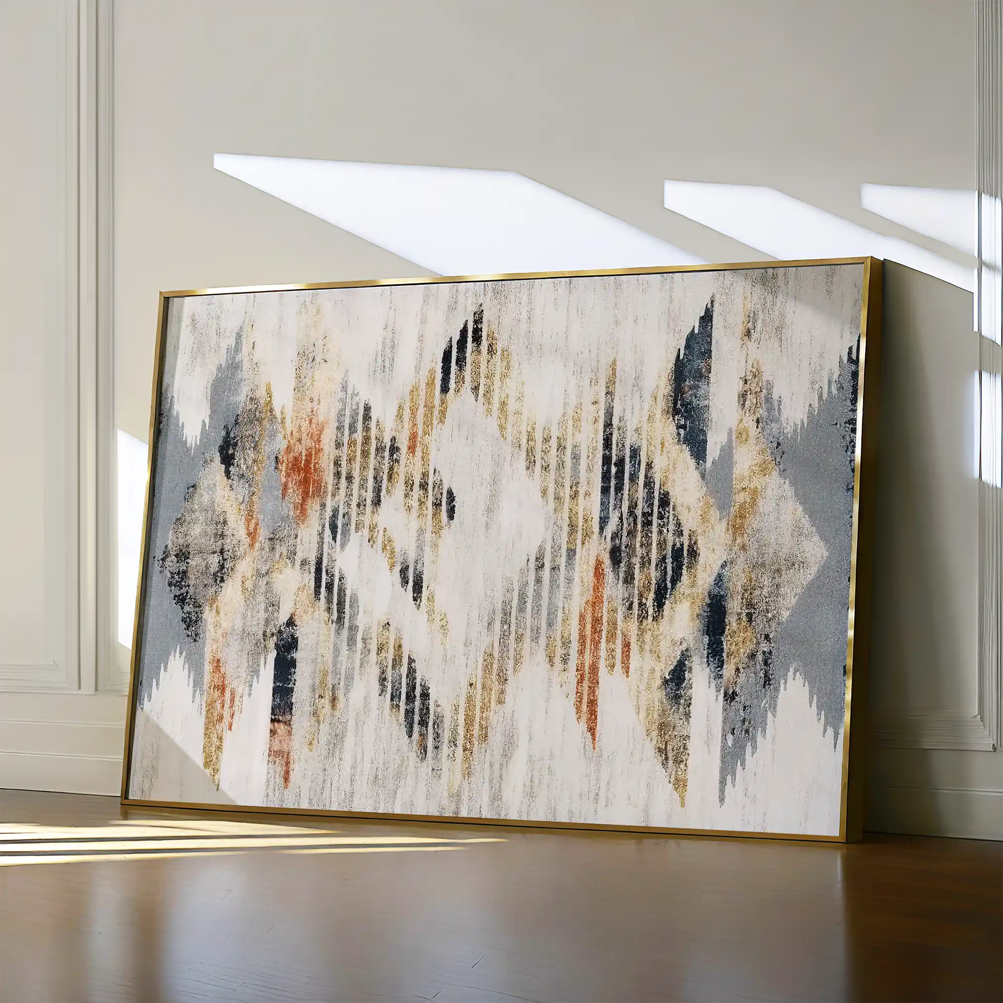 Abstract 014 Canvas Art 60 x 40 cm / Black