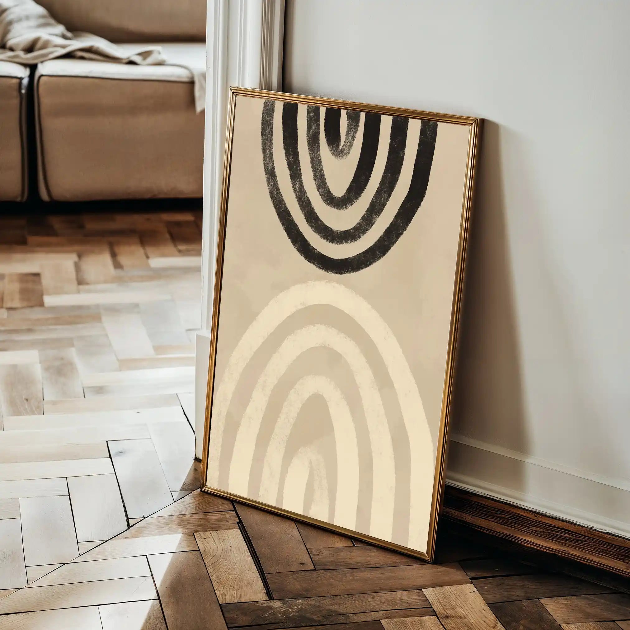 Boho 014 Canvas Art 60 x 40 cm / Black