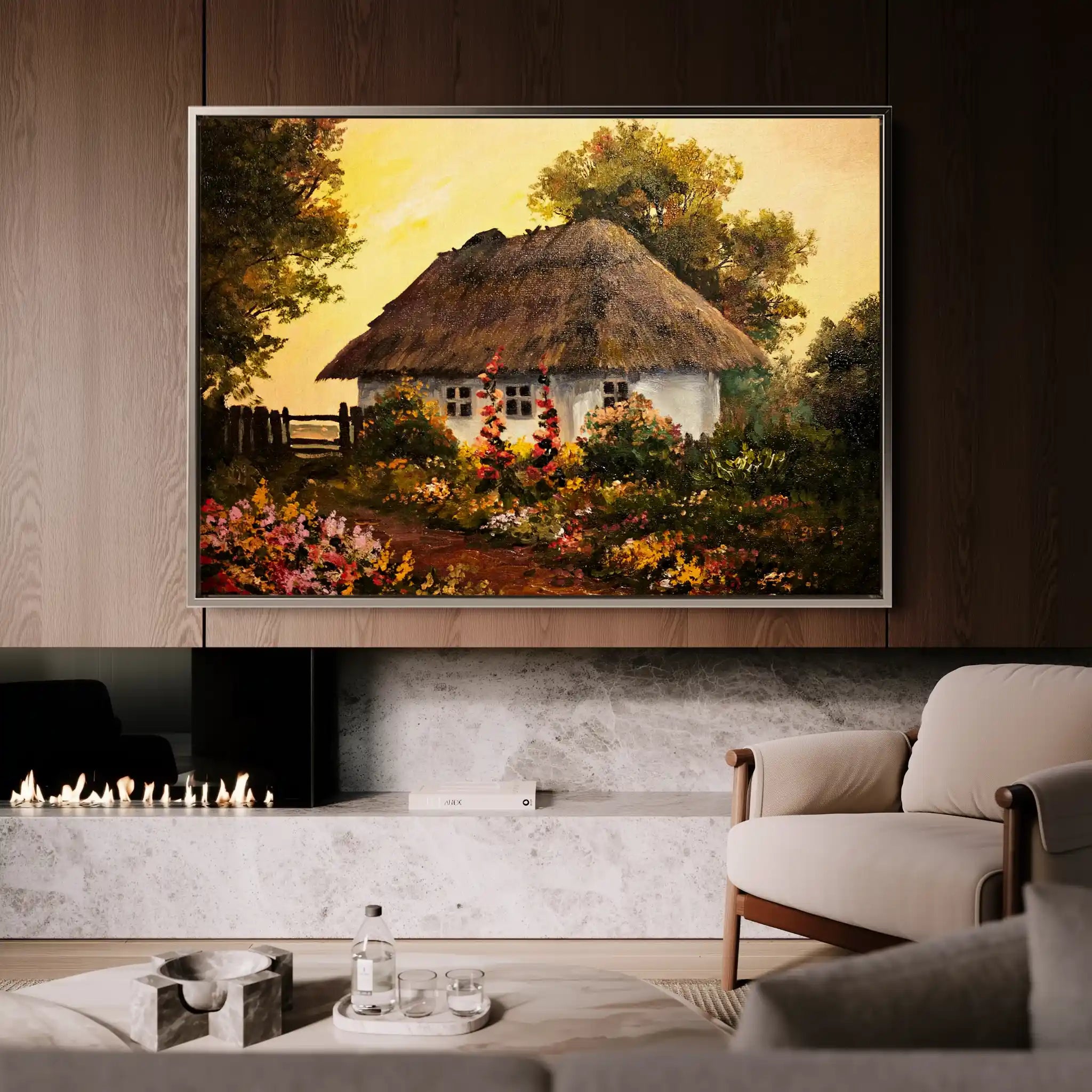 Landscape 014 Canvas Art 60 x 40 cm / Black