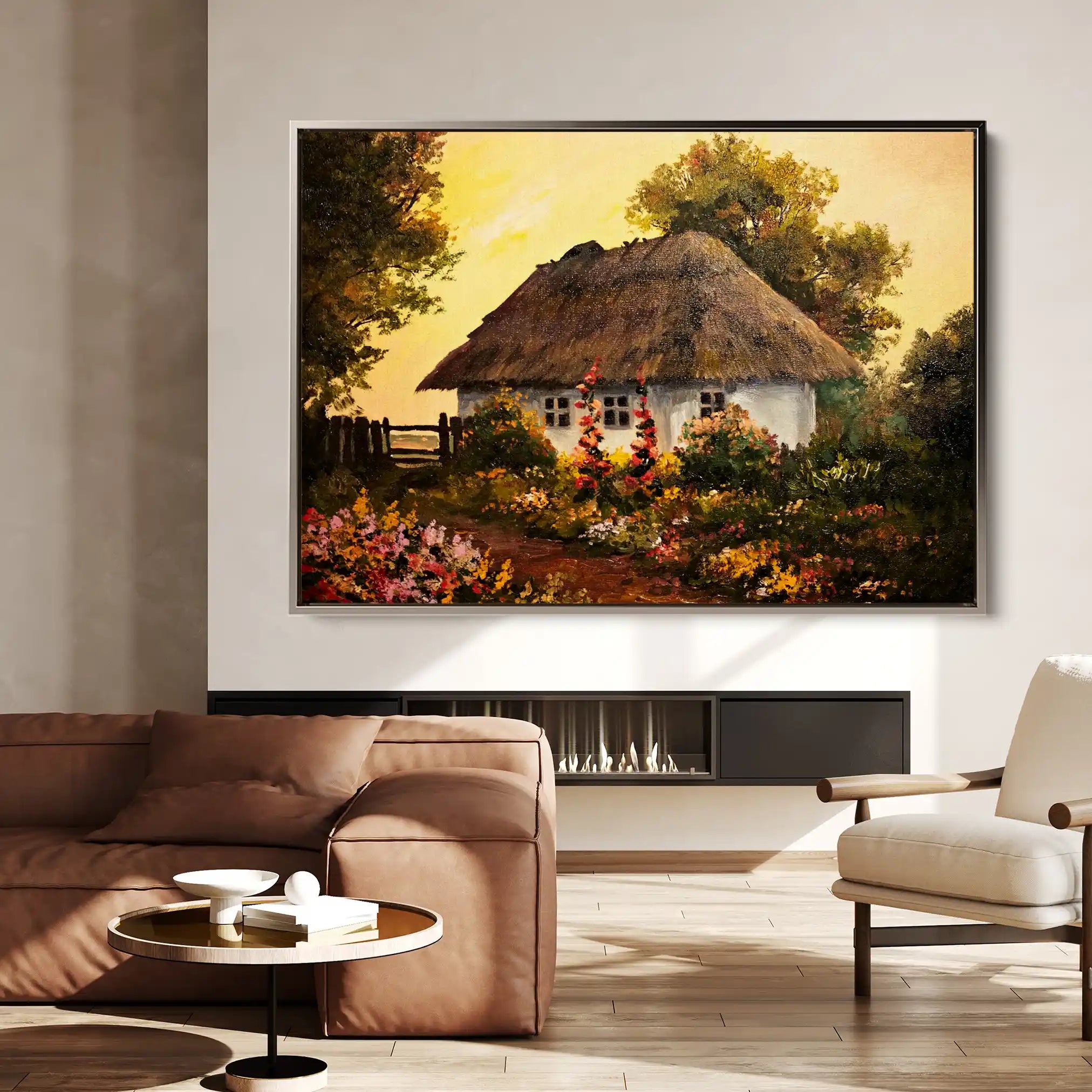 Landscape 014 Canvas Art 60 x 40 cm / Black