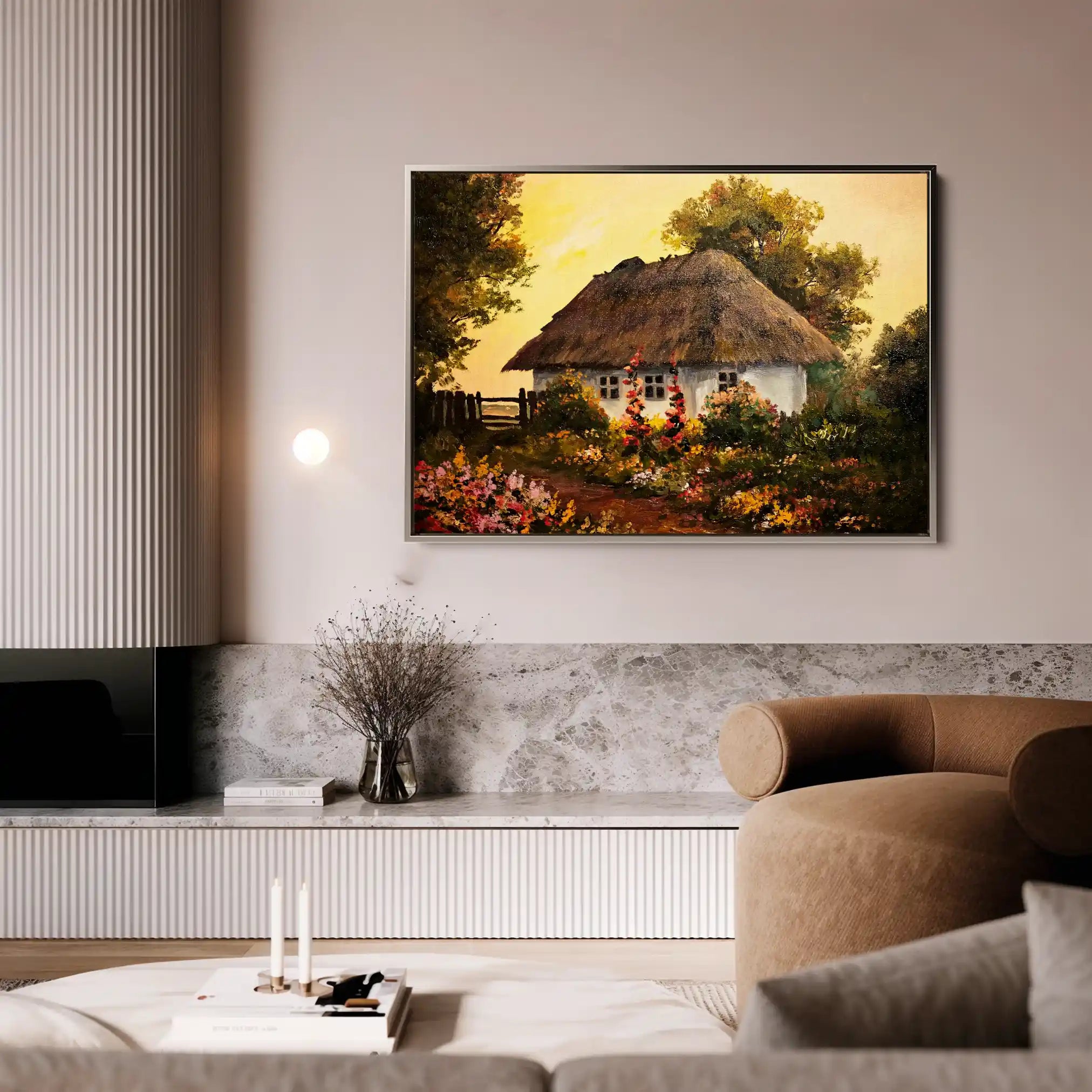 Landscape 014 Canvas Art 60 x 40 cm / Black