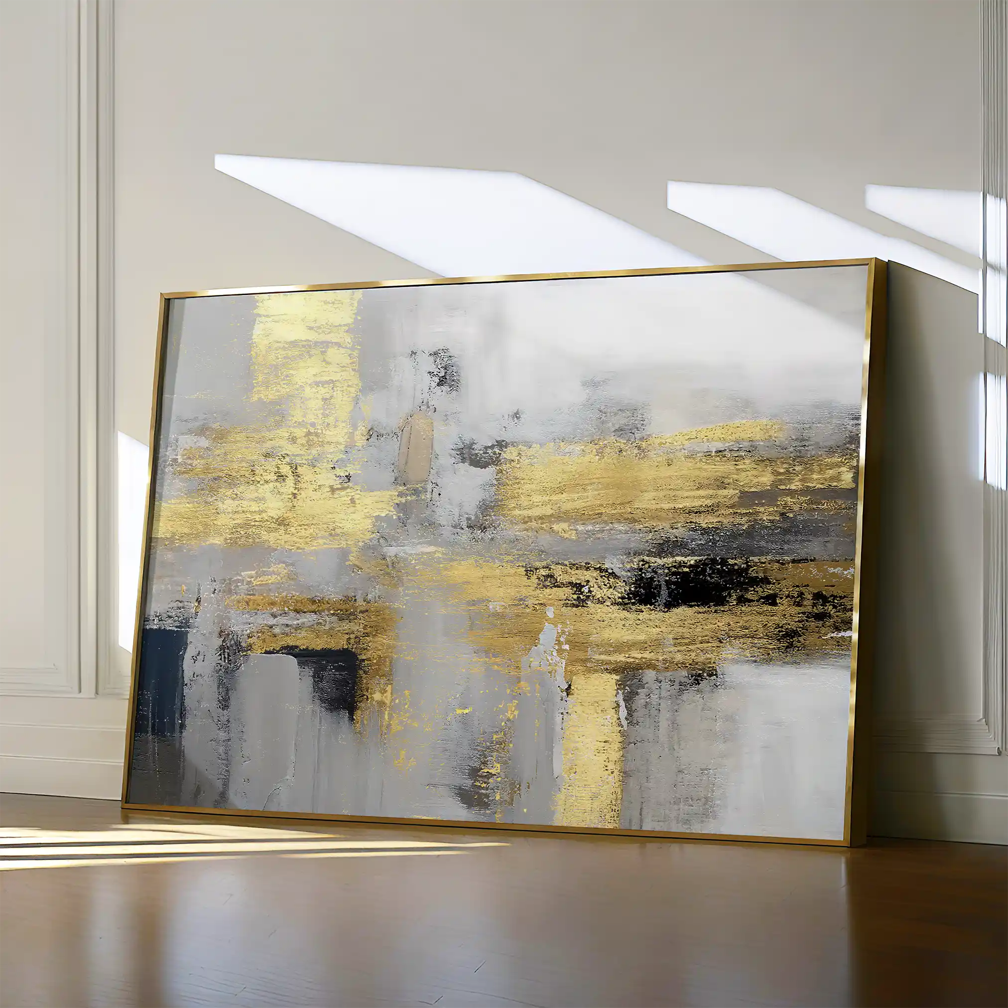 Abstract 015 Canvas Art 60 x 40 cm / Black