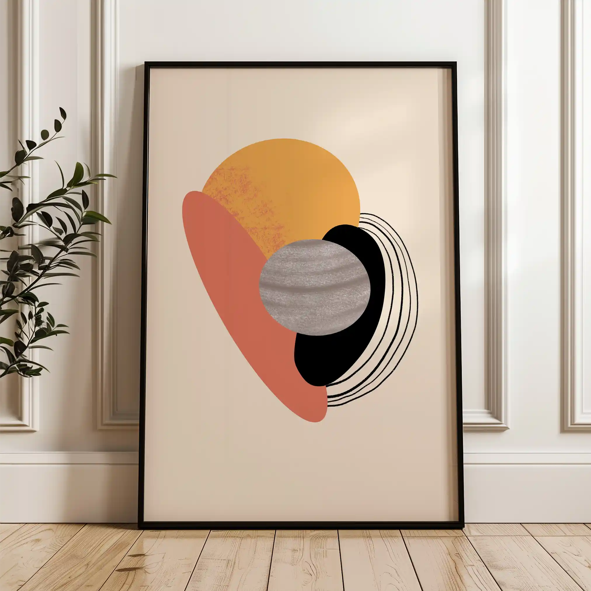 Boho 015 Canvas Art 60 x 40 cm / Black