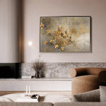 Floral 015 Canvas Art 60 x 40 cm / Black