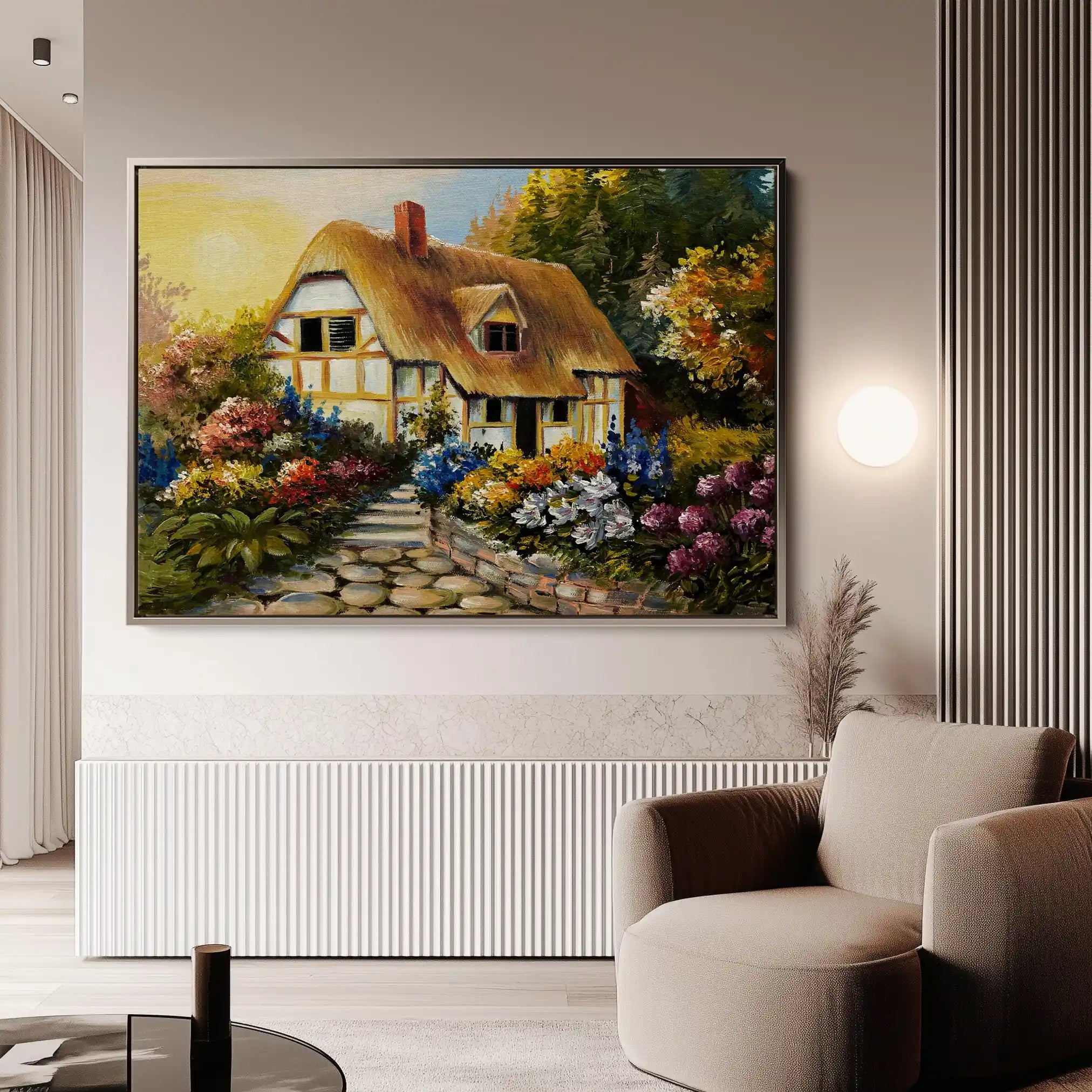 Landscape 015 Canvas Art 60 x 40 cm / Black