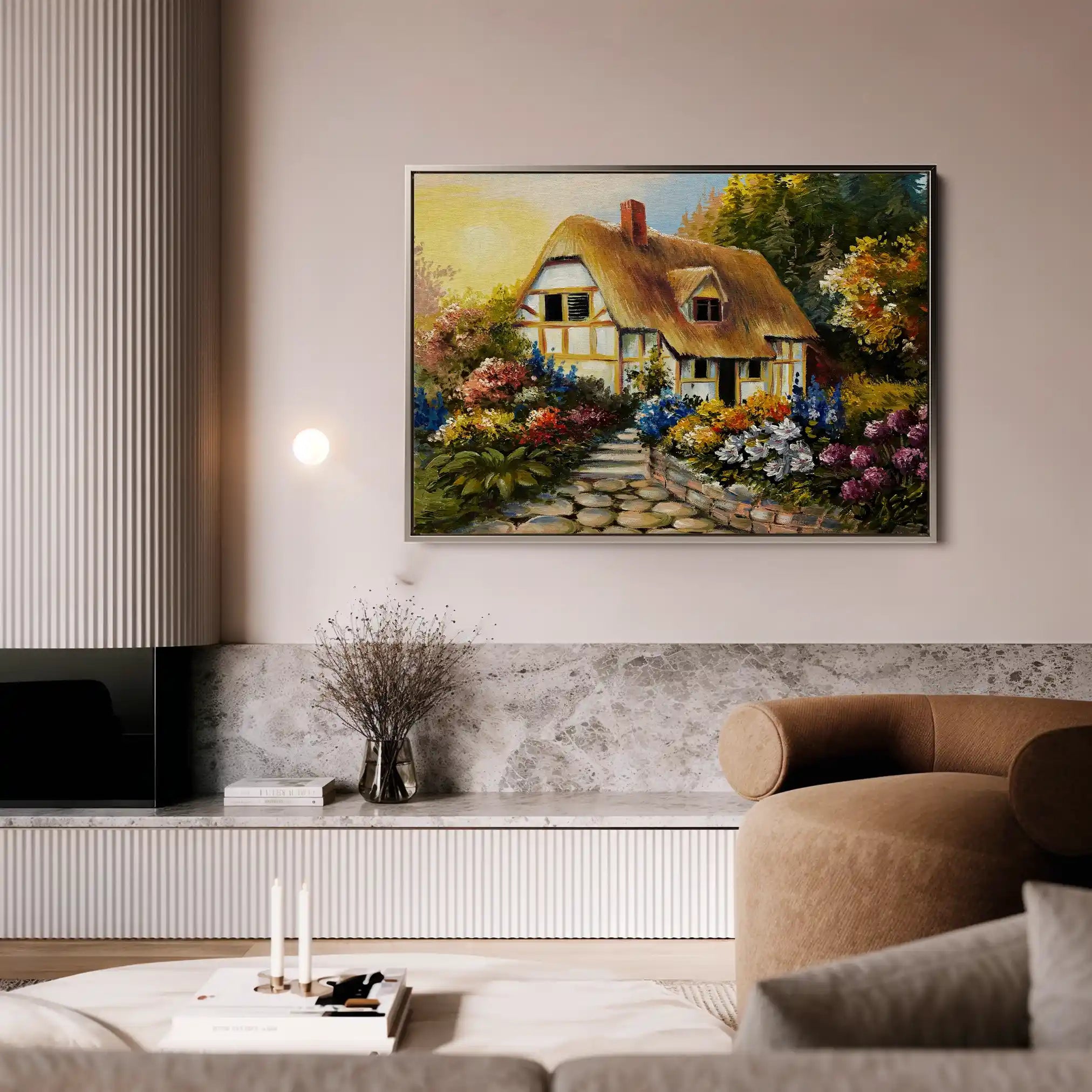 Landscape 015 Canvas Art 60 x 40 cm / Black