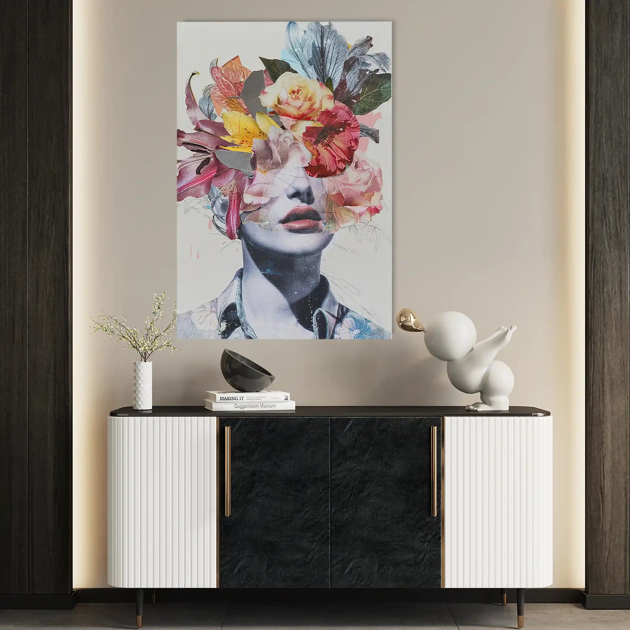 Portrait 015 Canvas Art 60 x 40 cm / Black