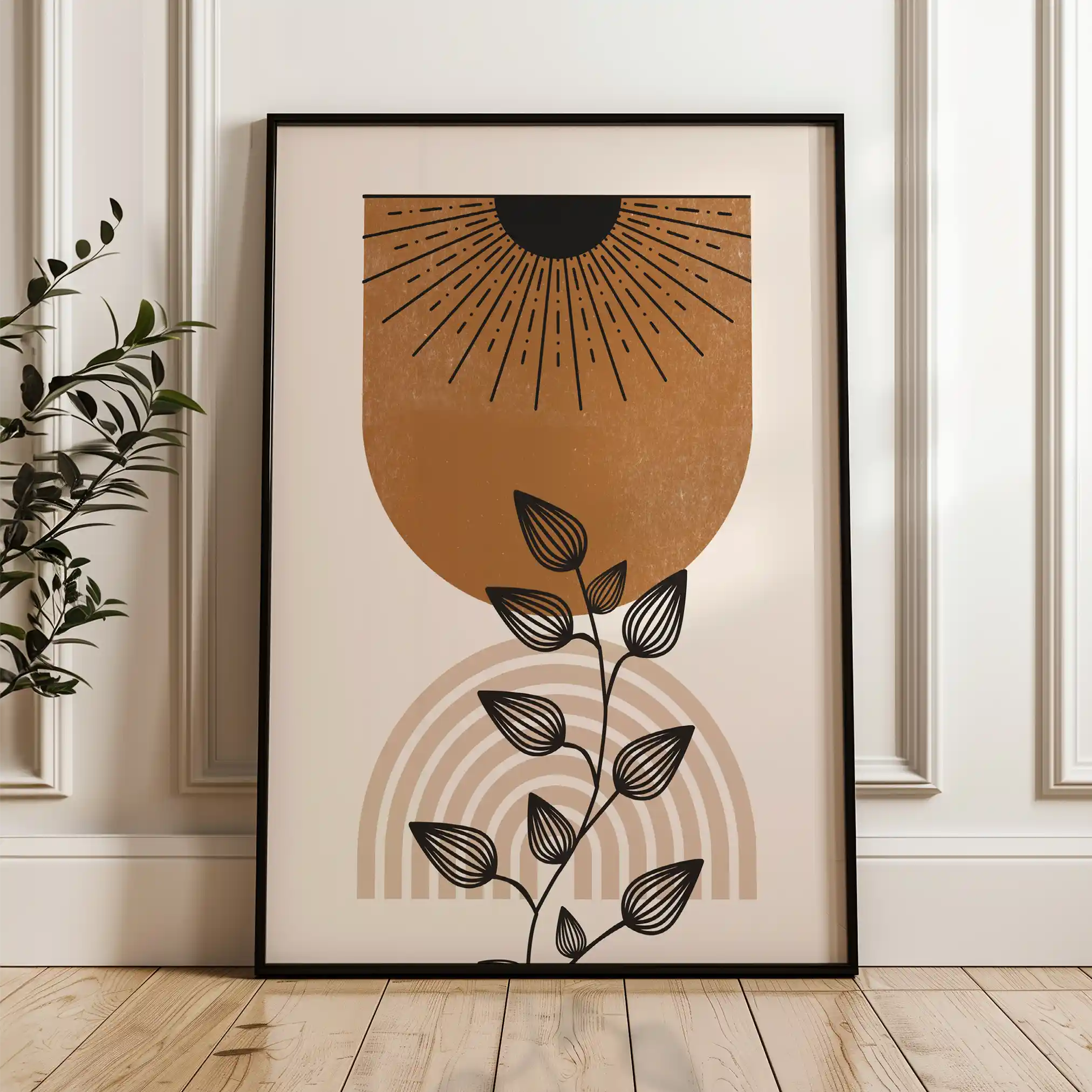 Boho 016 Canvas Art 60 x 40 cm / Black