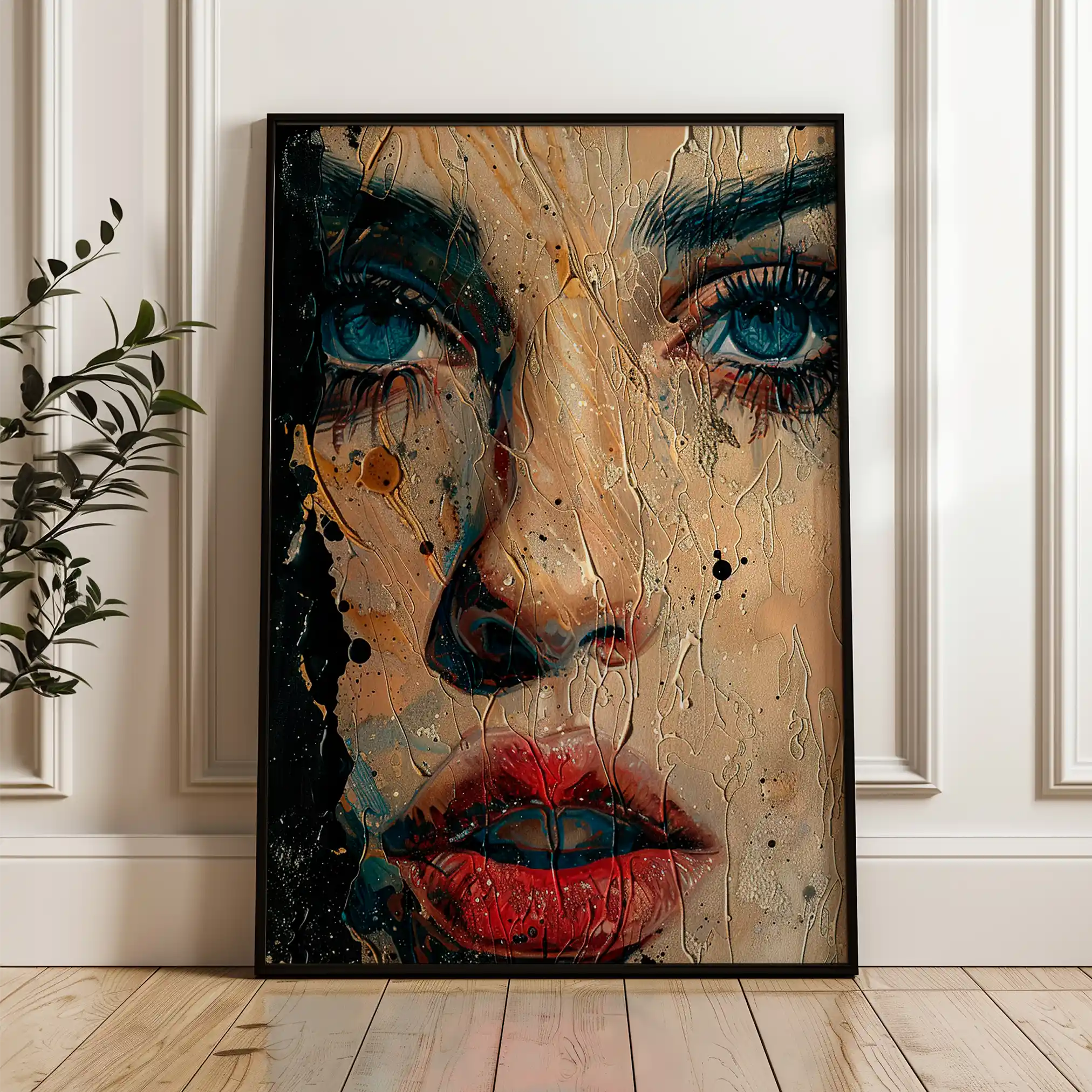 Portrait 016 Canvas Art 60 x 40 cm / Black