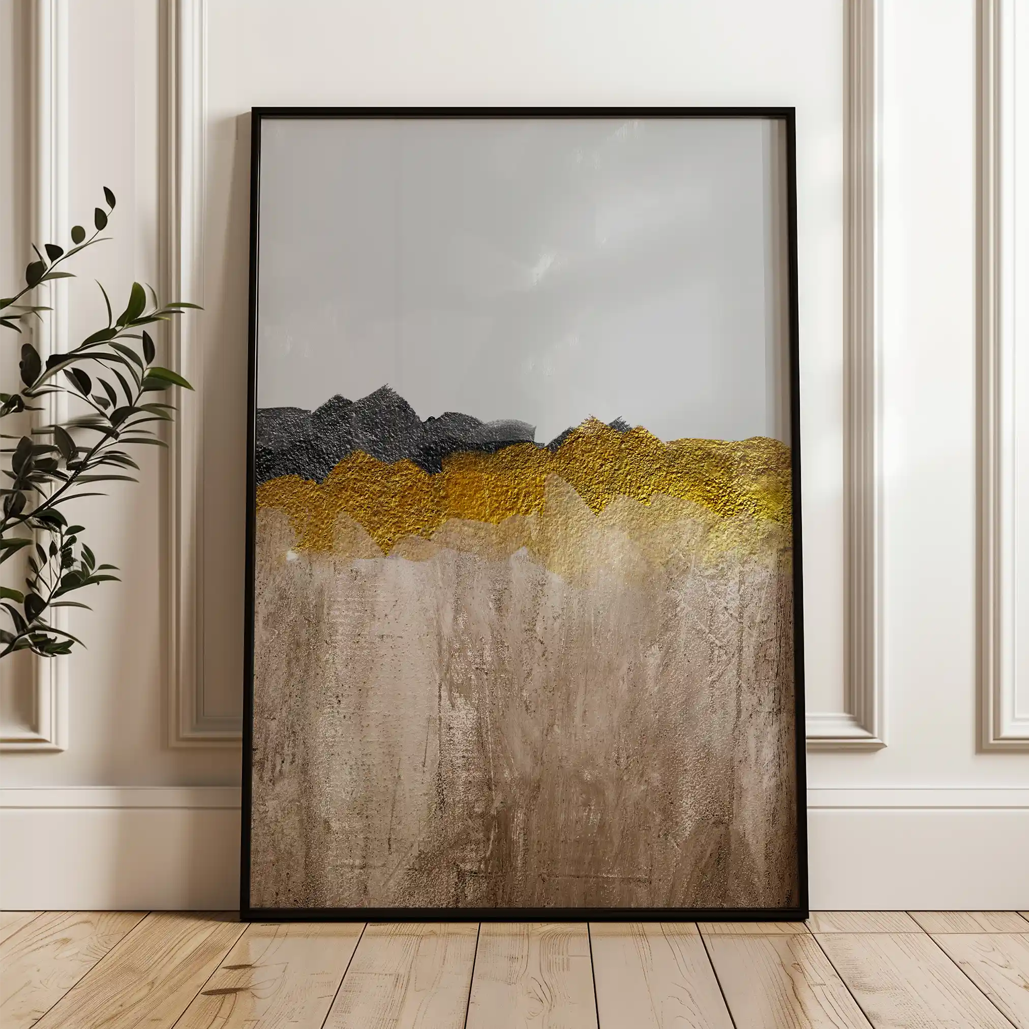 Abstract 017 Canvas Art 60 x 40 cm / Black