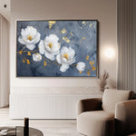 Floral 017 Canvas Art 60 x 40 cm / Black