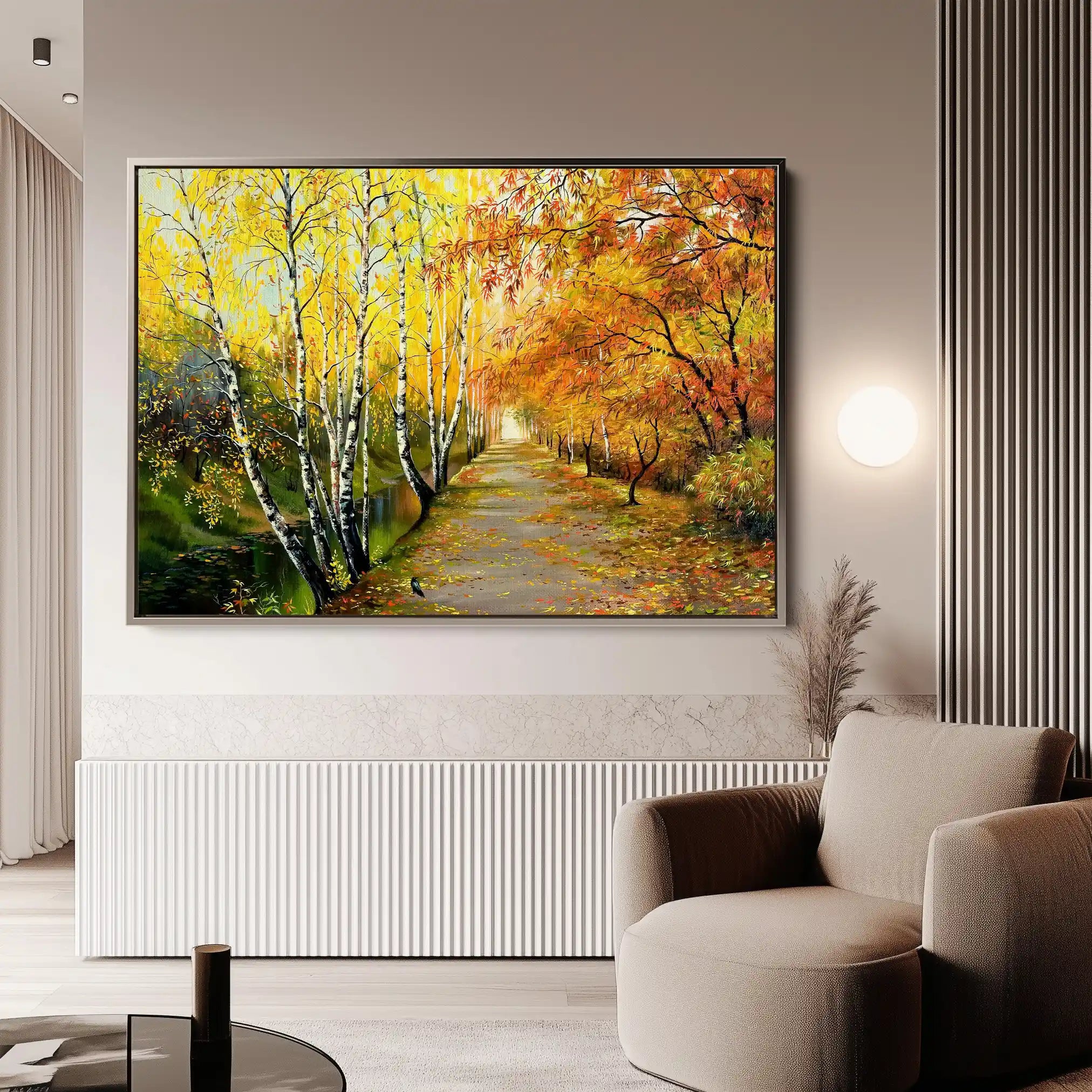 Landscape 017 Canvas Art 60 x 40 cm / Black