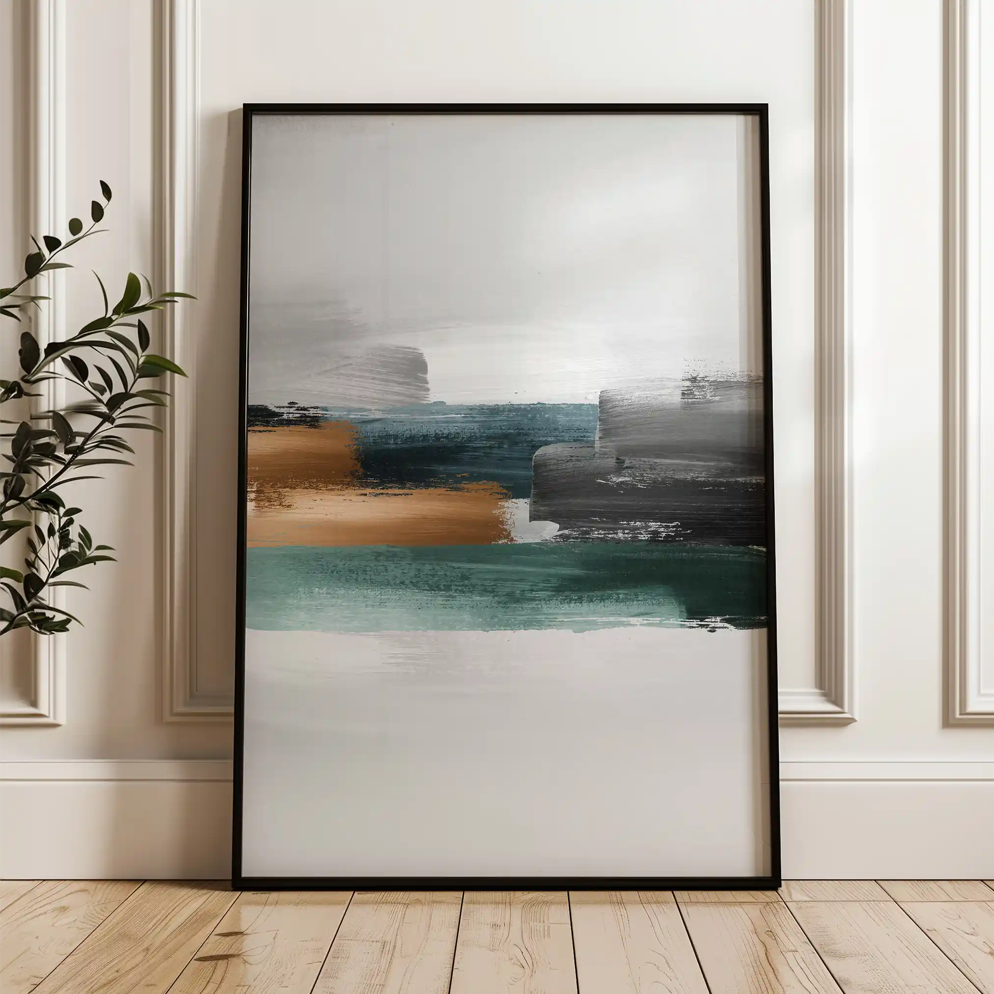 Abstract 018 Canvas Art 60 x 40 cm / Black