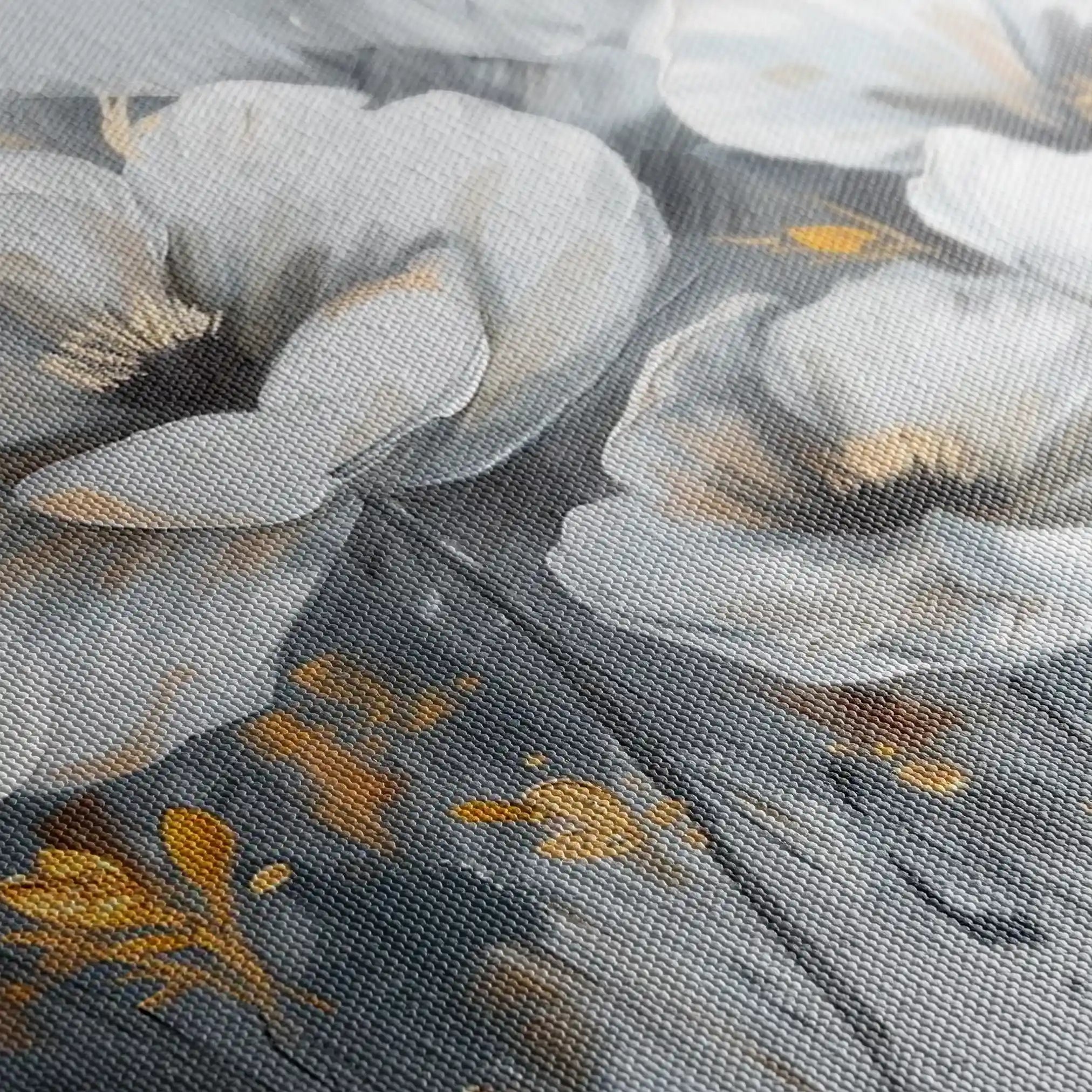 Floral 018 Canvas Art 60 x 40 cm / Black